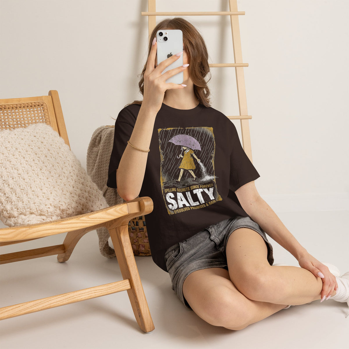 Salty Spilling Secrets Funny T-Shirt