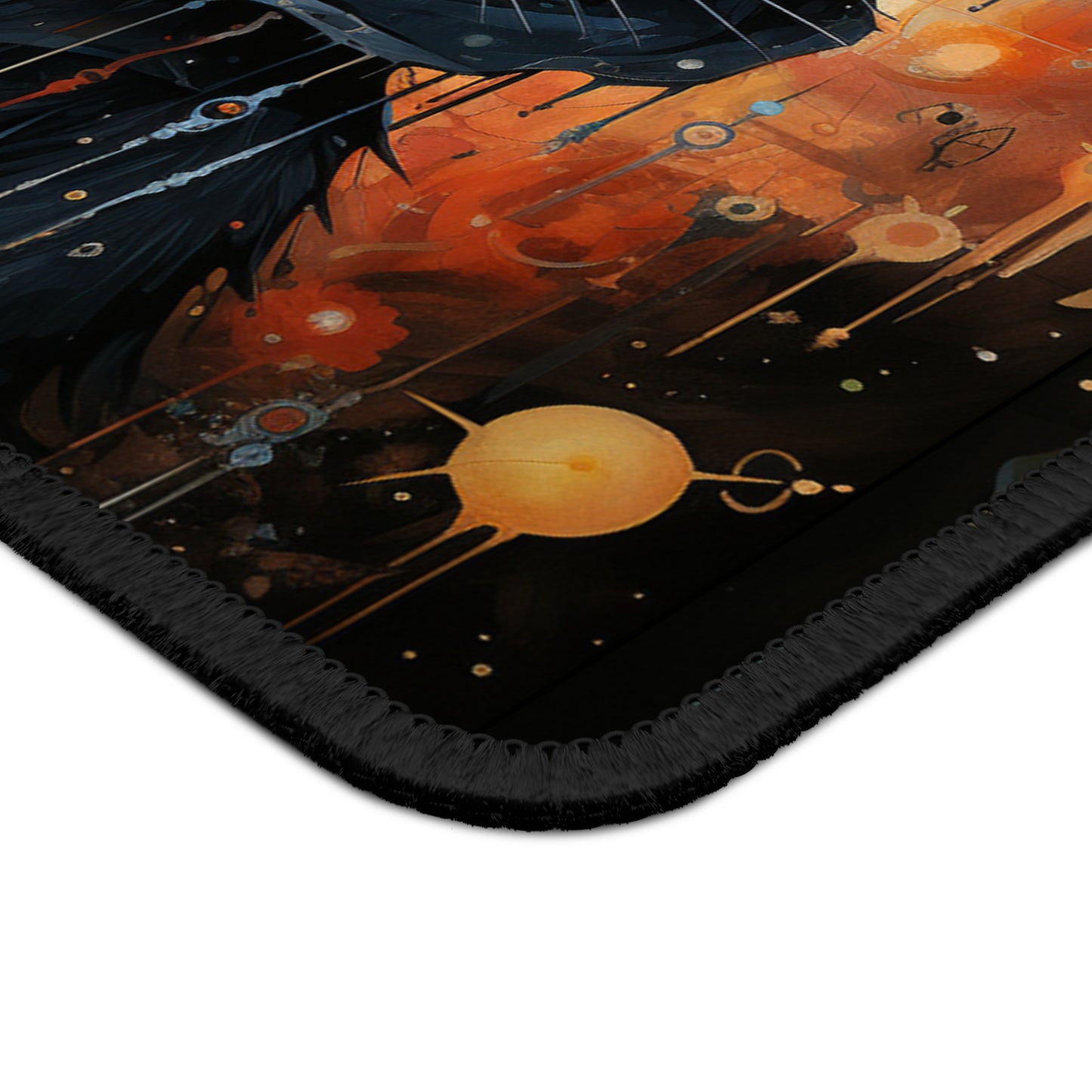 Midnight Hooded Cat Mouse Pad
