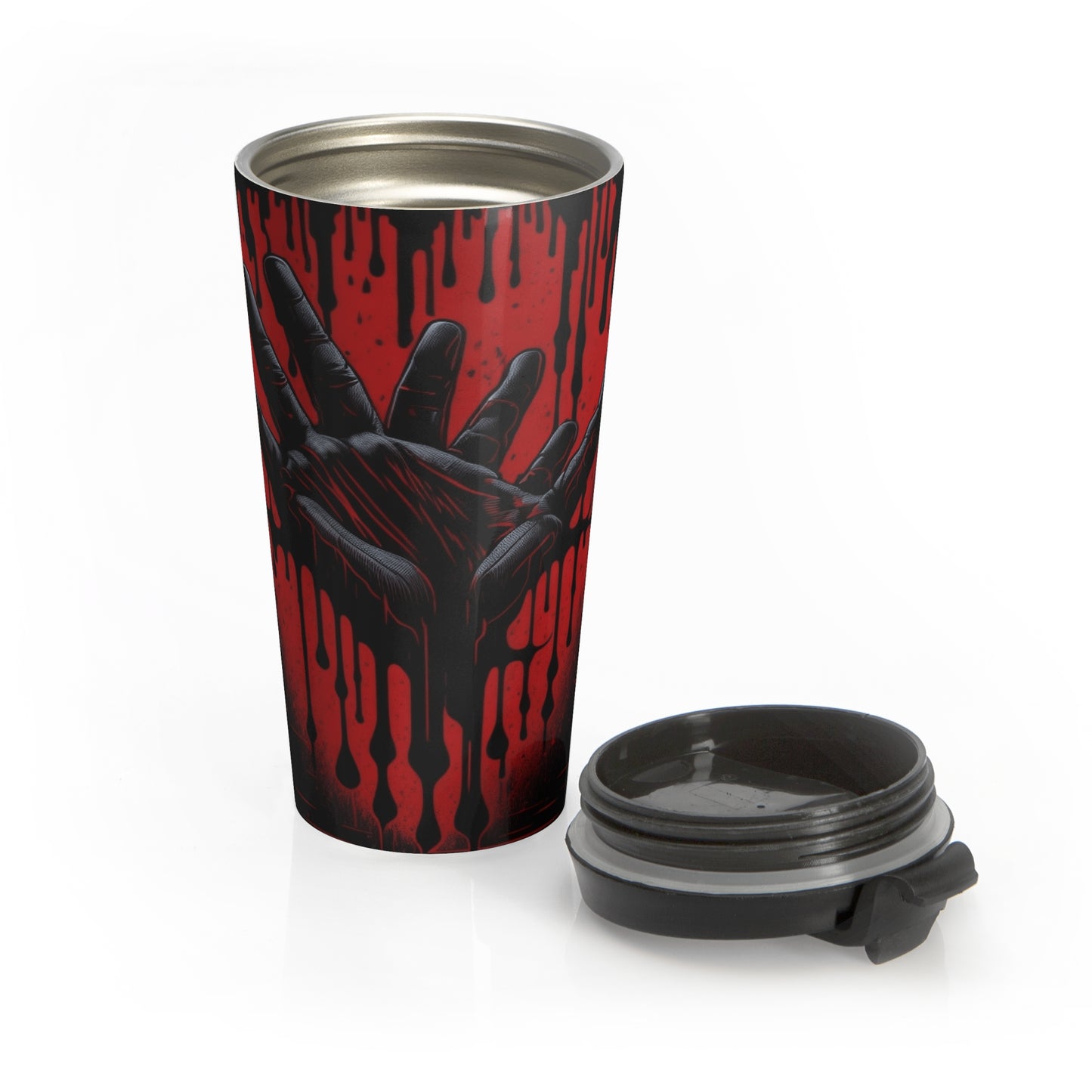 Crimson Grasp Stainless Steel Travel Mug – 15oz