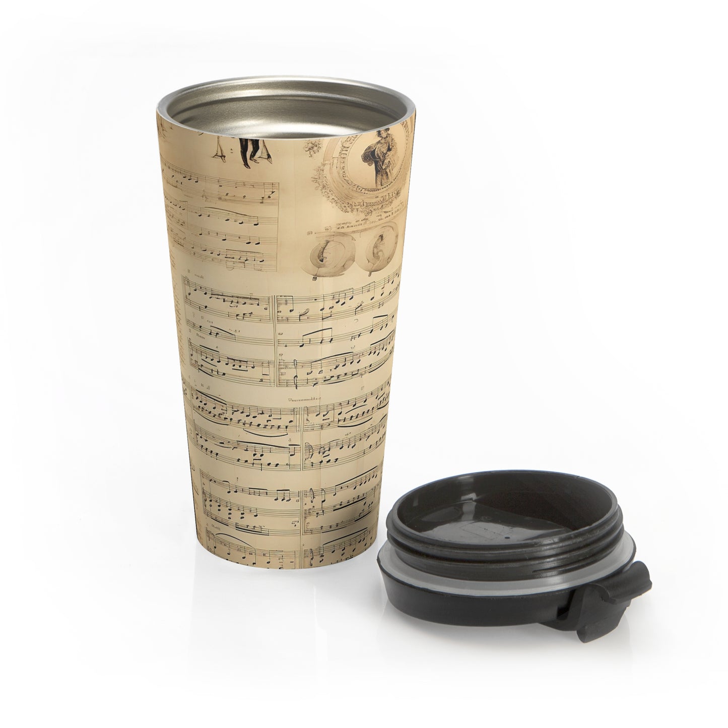 Antique Music Score Travel Mug
