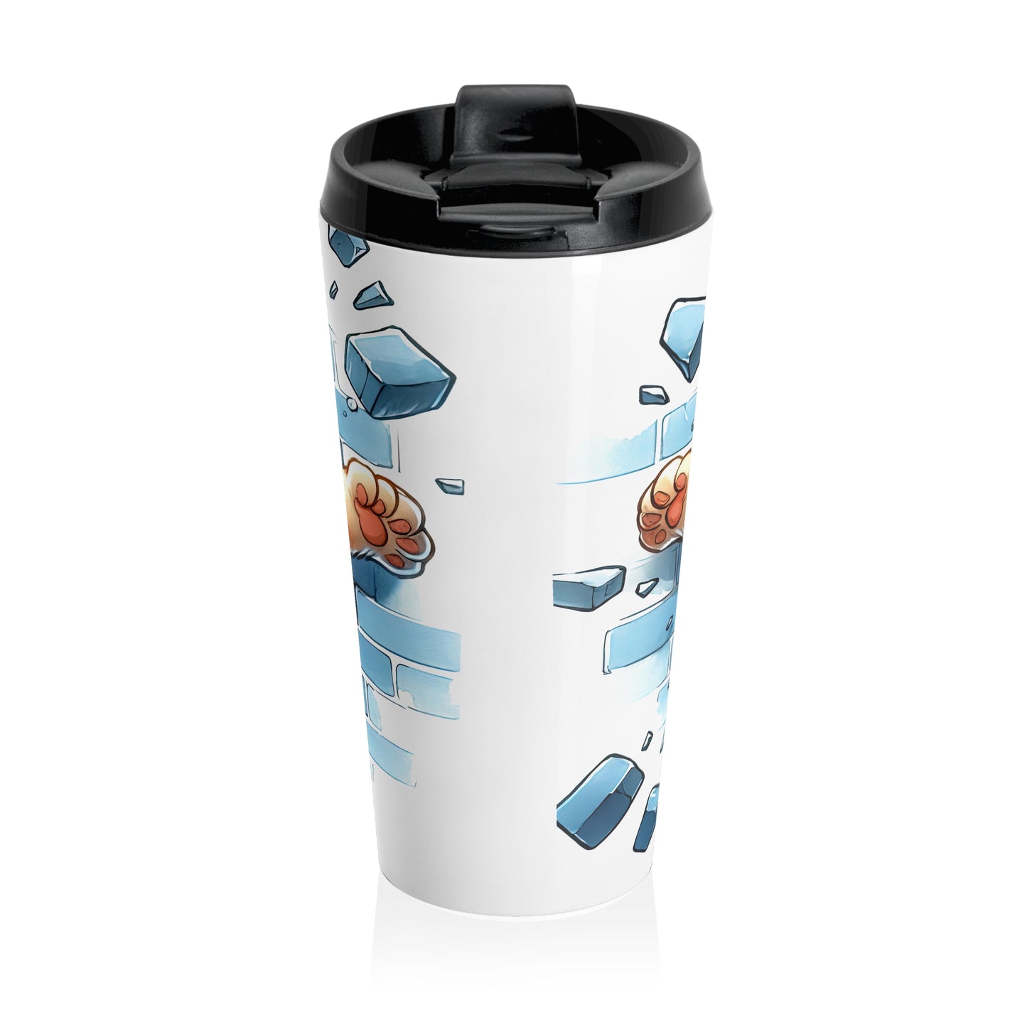Happy Cat Mug – 15oz Stainless Steel Travel Cup