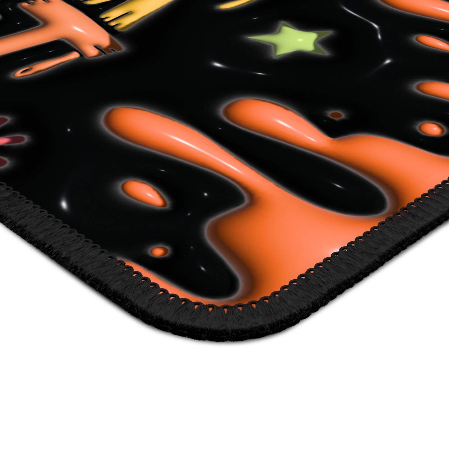Trick or Treat Mouse Pad – 9x7 Neoprene Desk Mat with Witch Hat and Halloween Drip Design
