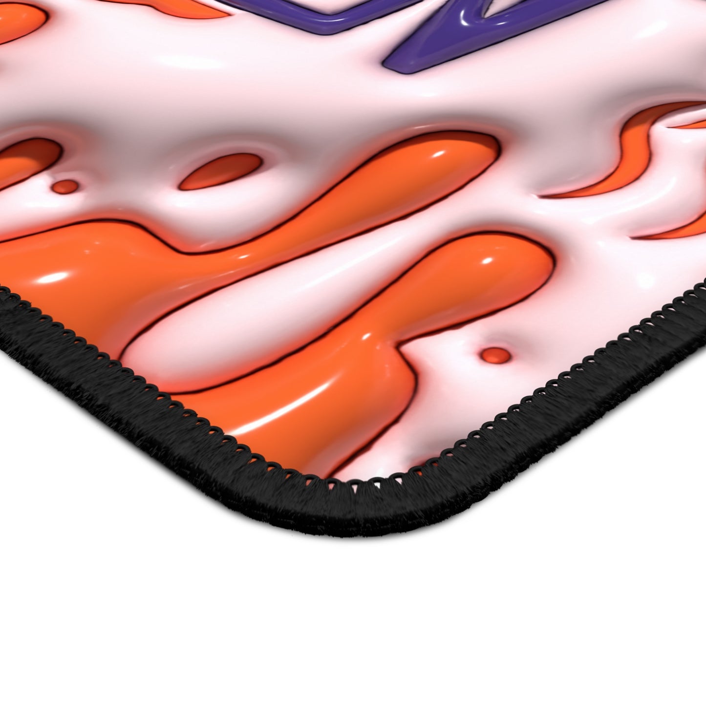 Happy Halloween Mouse Pad – 9x7 Neoprene Desk Mat with Pumpkin and Dripping Orange Design