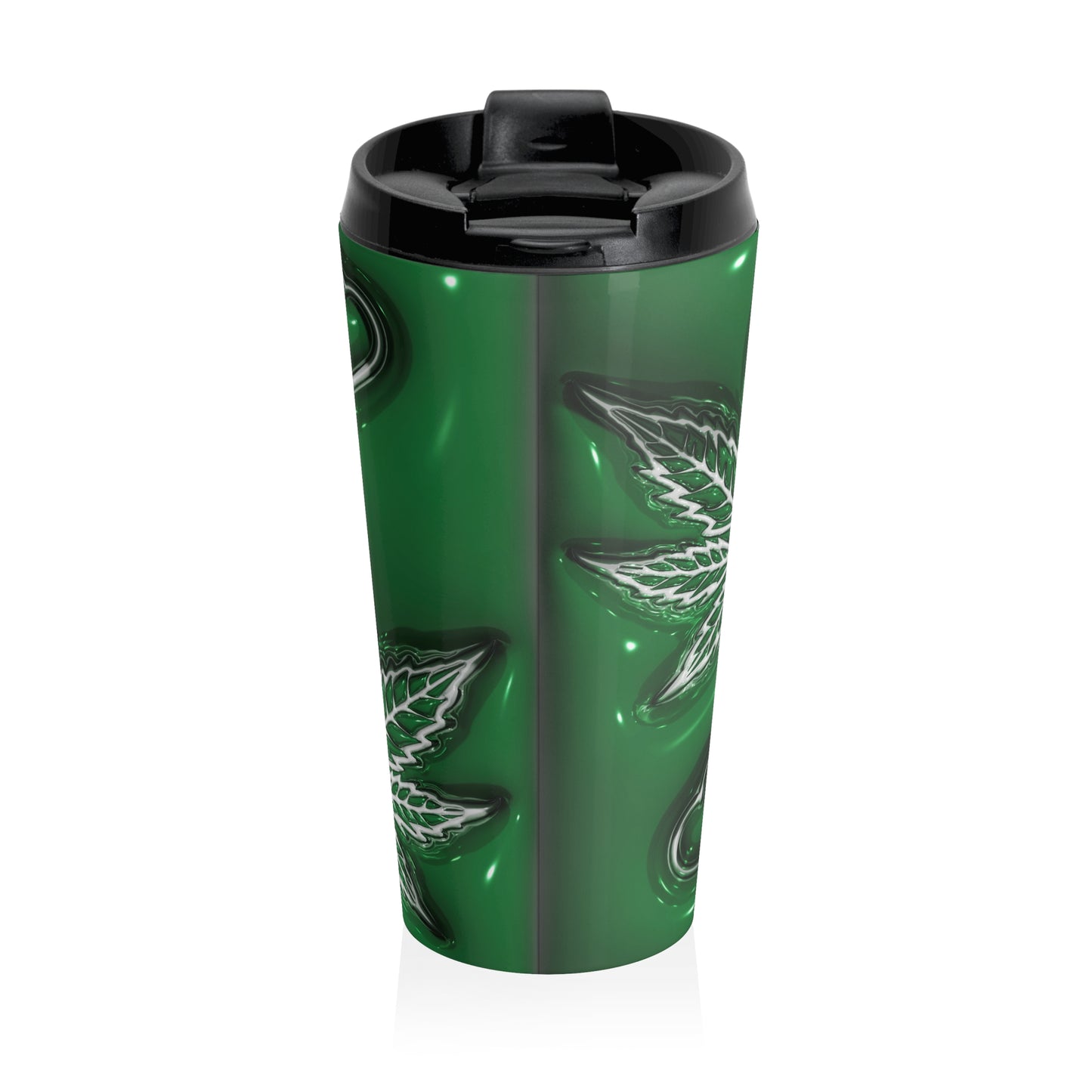 Emerald Leaf Stainless Steel Travel Mug – 15oz