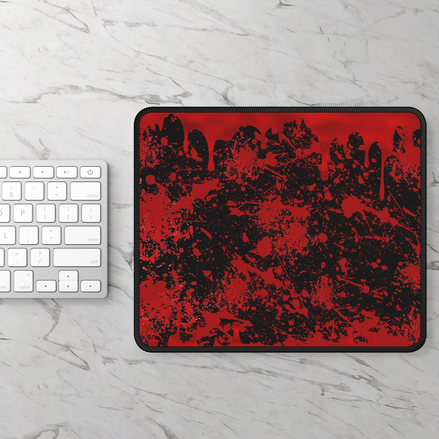 Bloody Chaos Gaming Mouse Pad – 9x7 Neoprene Desk Mat for Gamers, Horror Fans, and Halloween Lovers