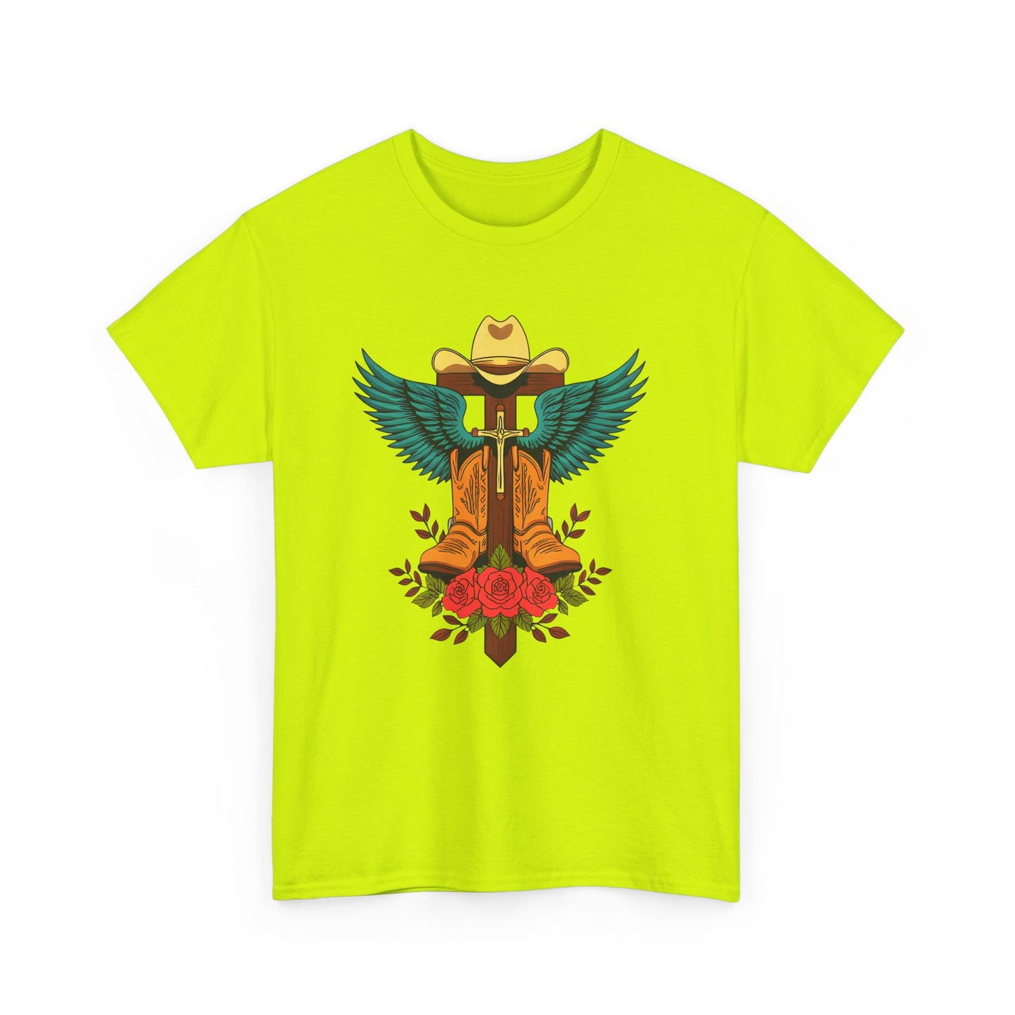 Cowboy Angel Shirt – Western Wings and Roses Tee