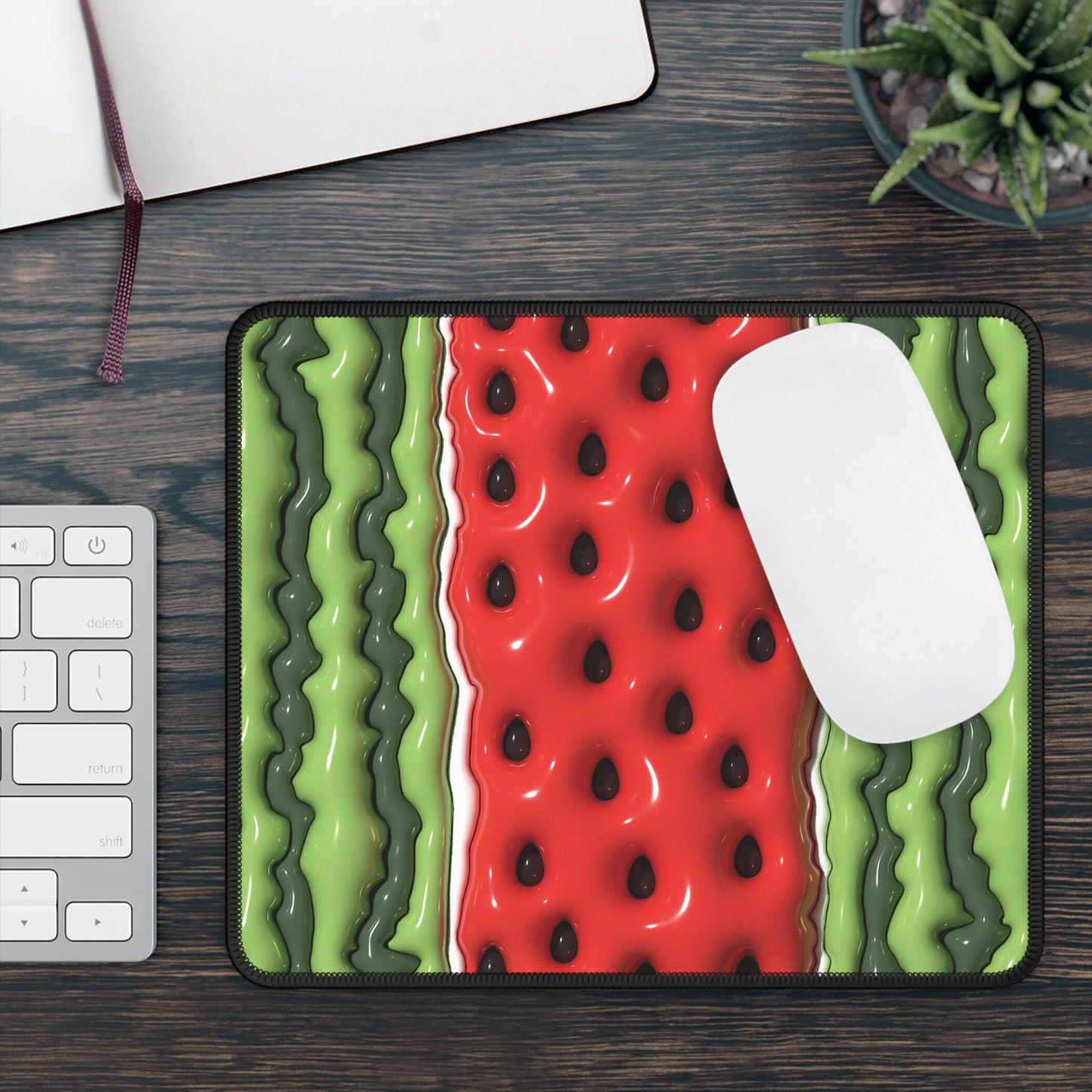 Juicy Watermelon Mouse Pad – 9x7 Neoprene Desk Mat with Fun Summer Fruit Design