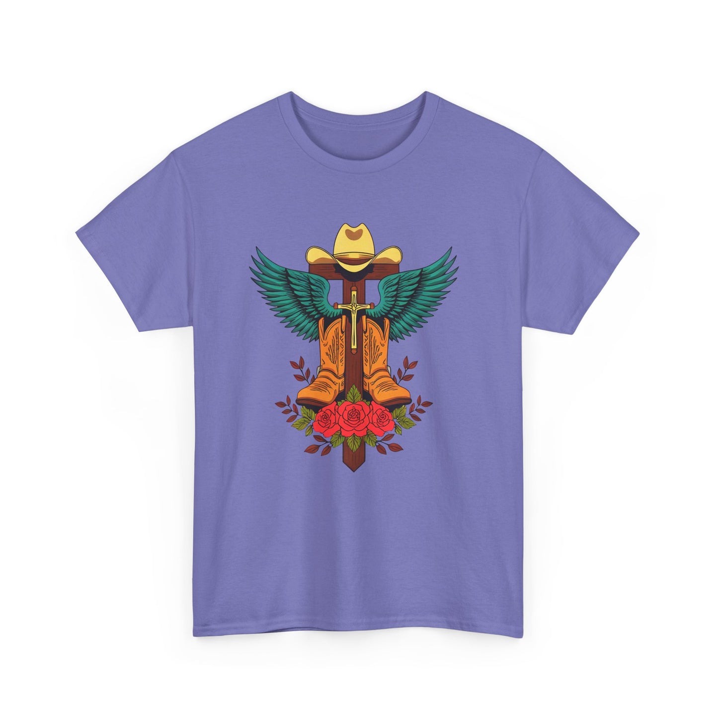 Cowboy Angel Shirt – Western Wings and Roses Tee