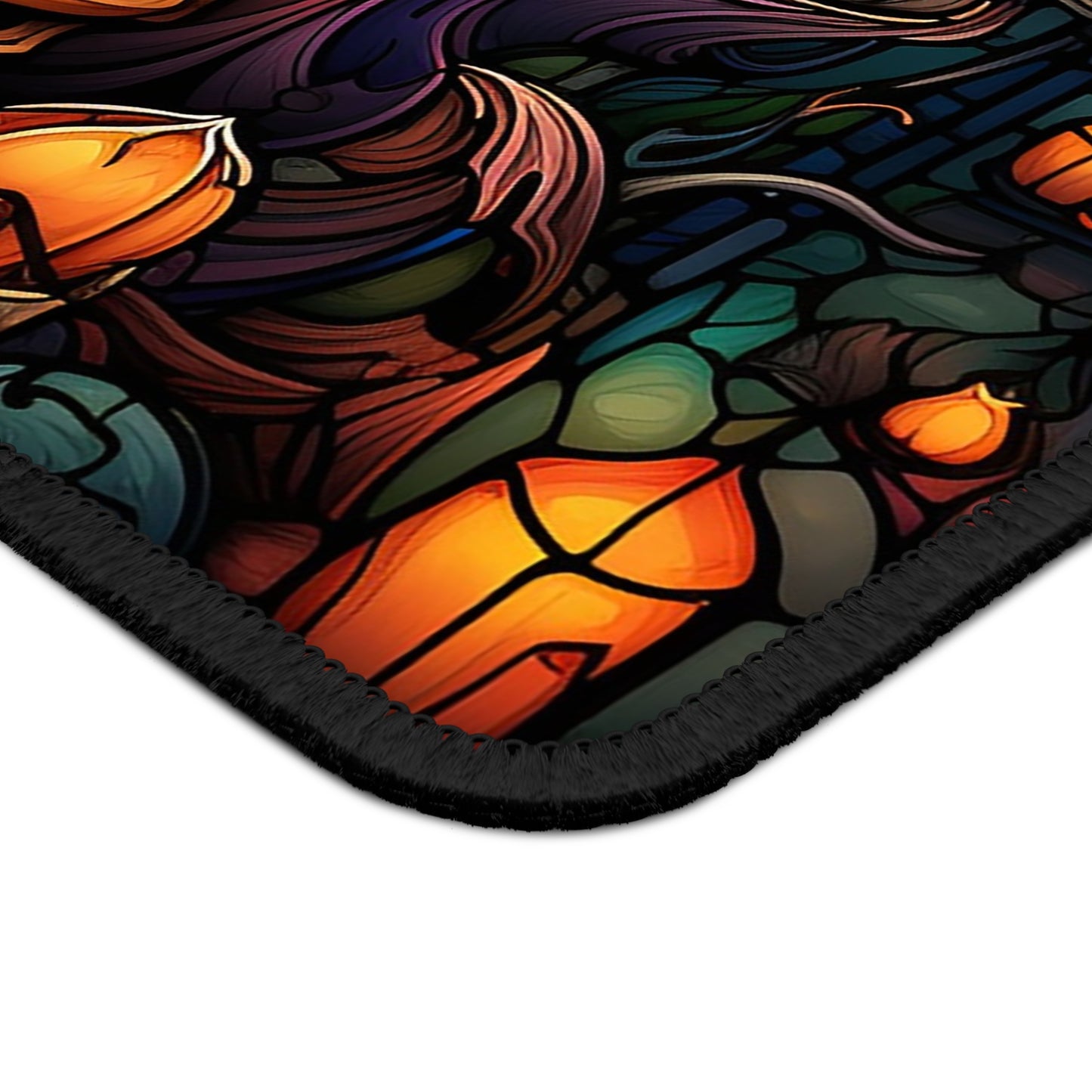 Gothic Stained Glass Skull Mouse Pad