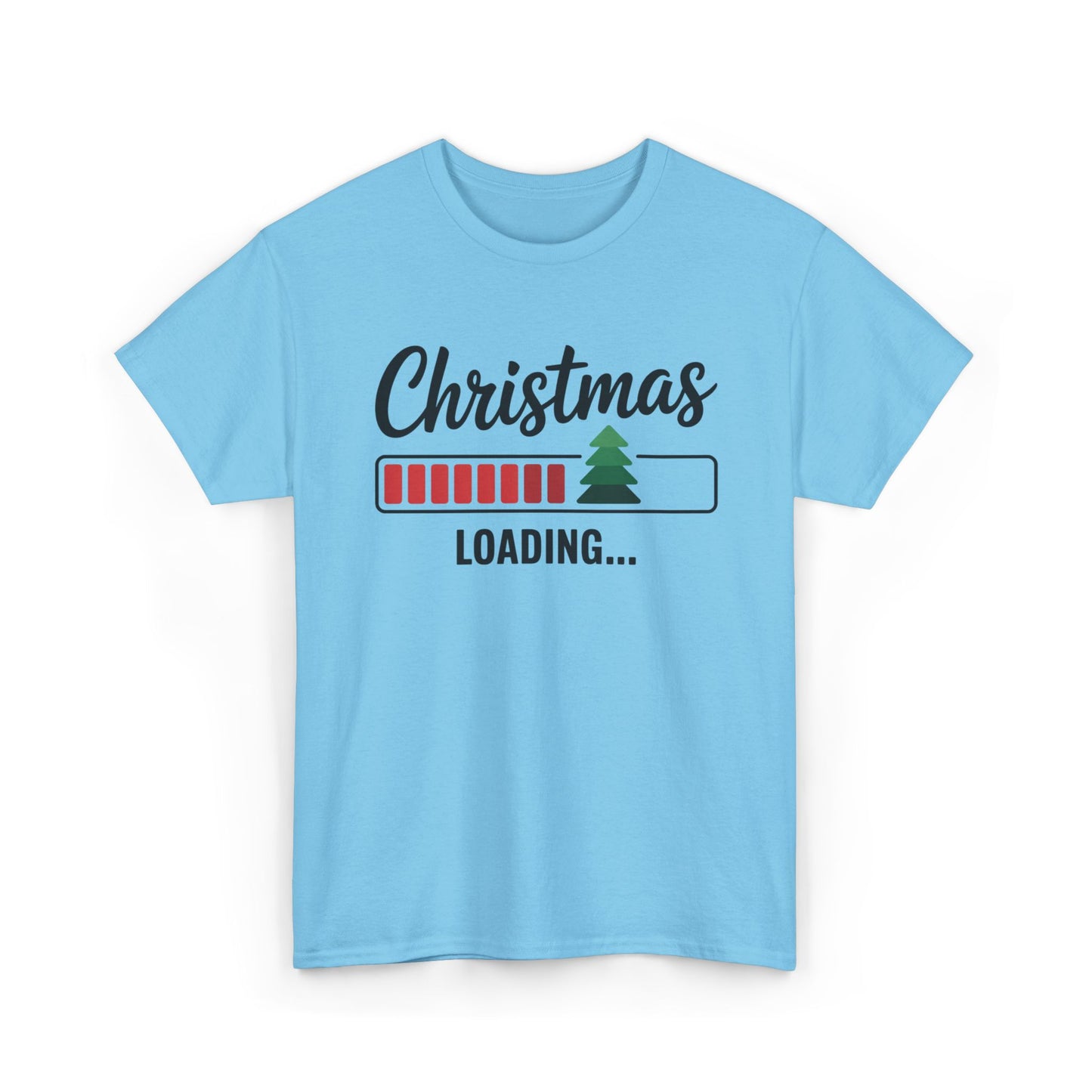 Christmas Loading Cotton T-Shirt – Funny Holiday Graphic Tee for Festive Cheer