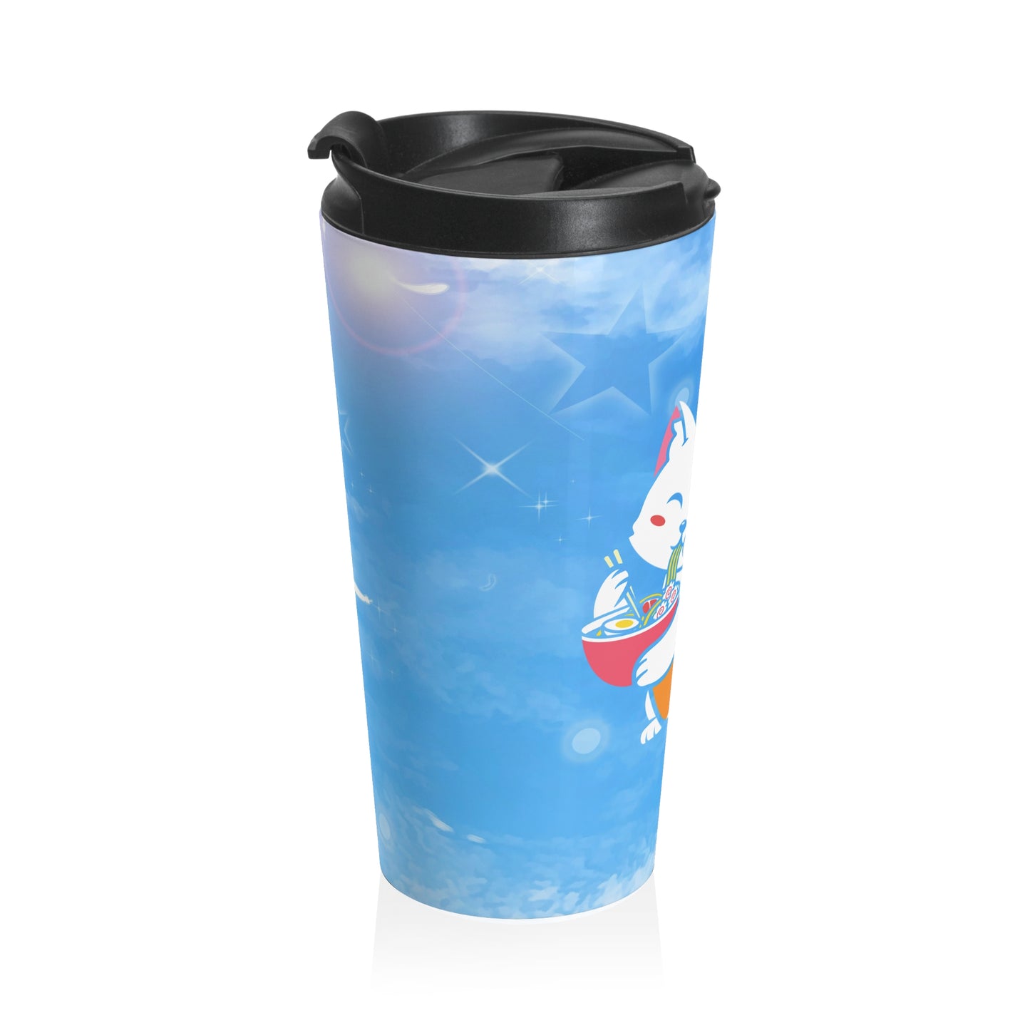 Ramen Cat Stainless Steel Travel Mug – 15oz