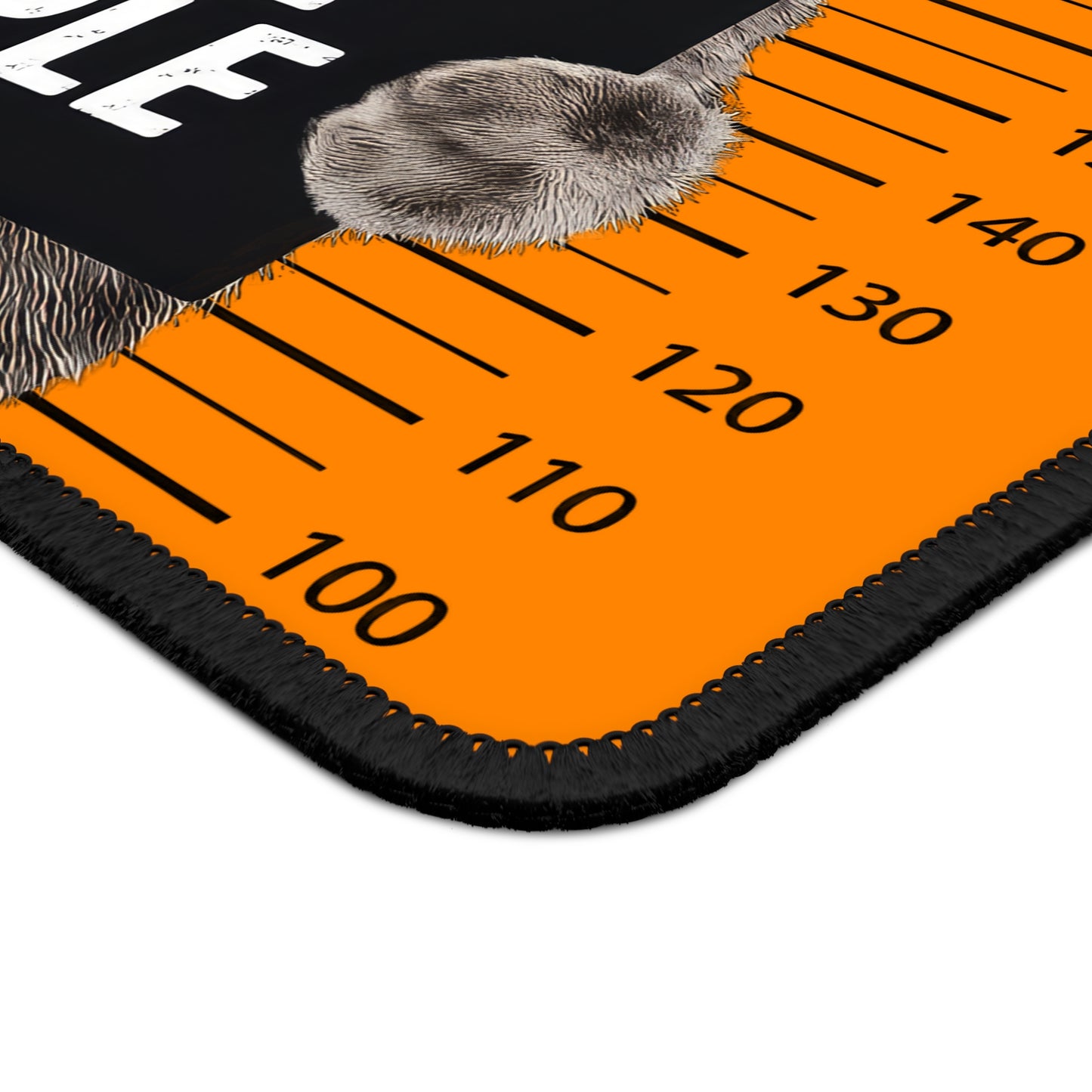 I Hate People Cat in Orange Mouse Pad