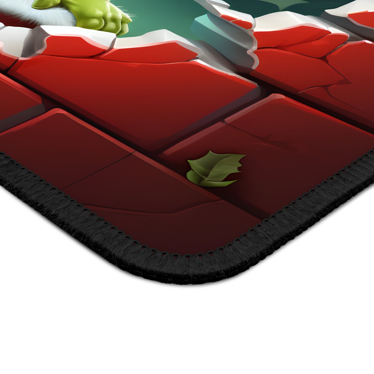 Naughty Christmas Goblin Breaking Through Wall Mouse Pad