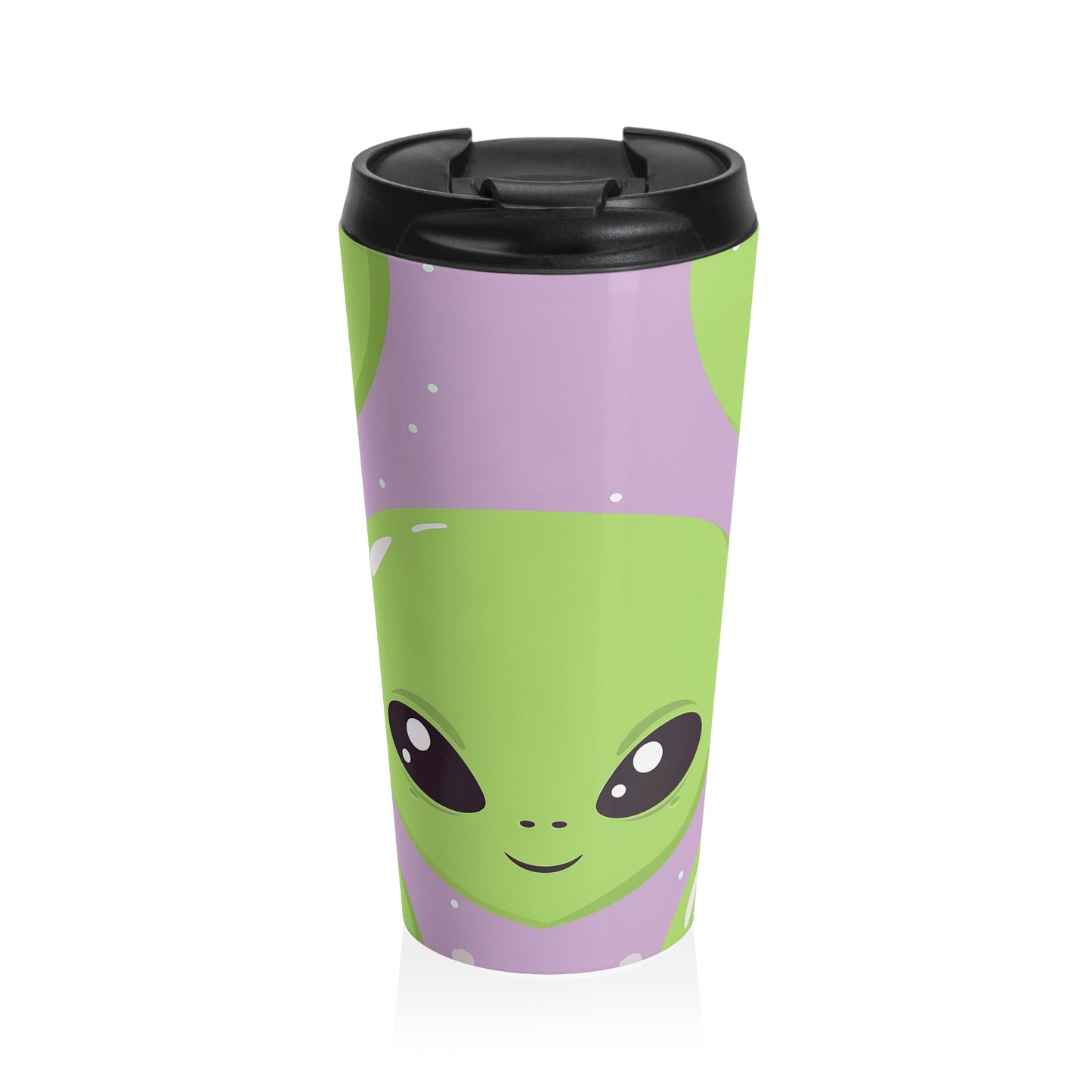 Kawaii Alien Stainless Steel Travel Mug – 15oz 👽💜