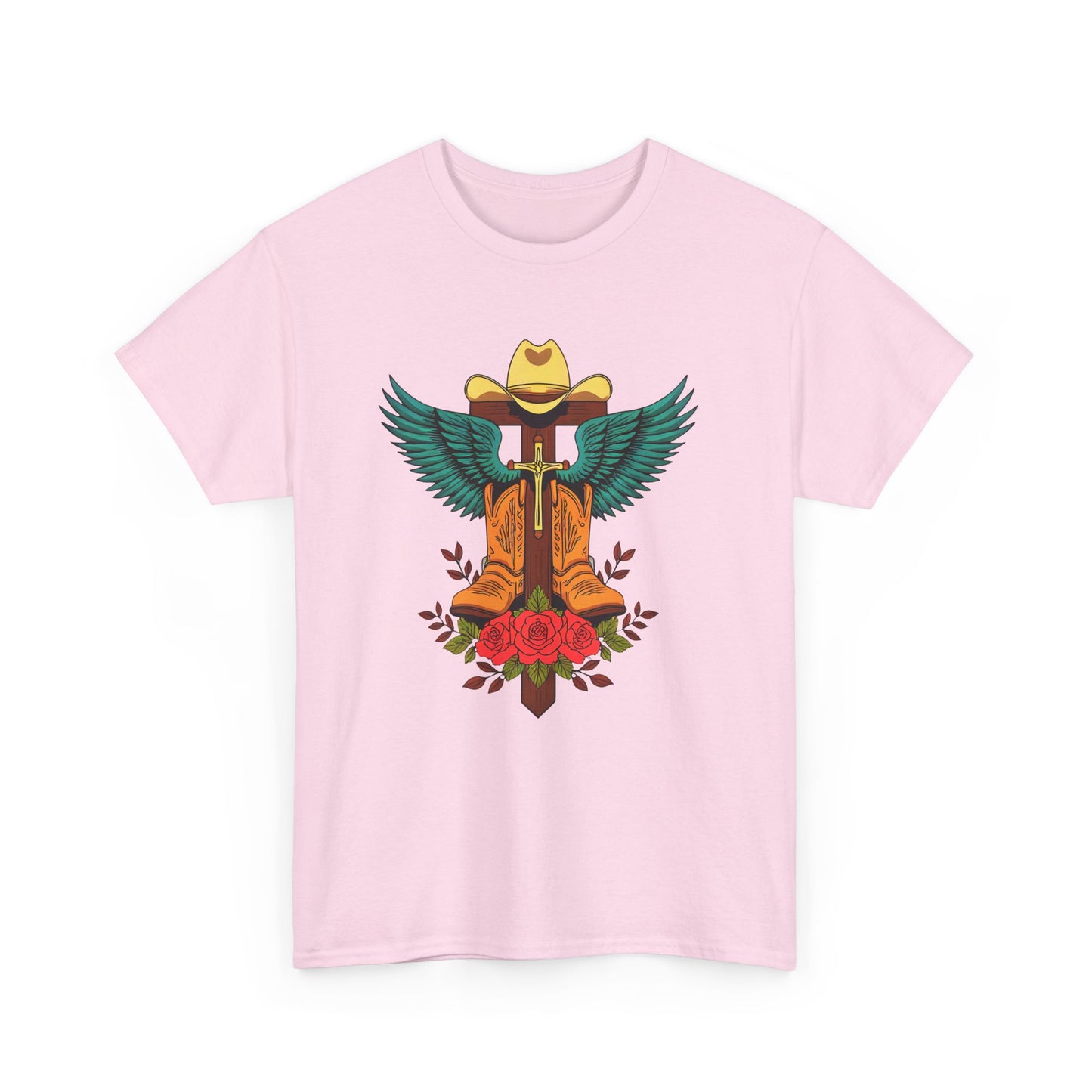 Cowboy Angel Shirt – Western Wings and Roses Tee