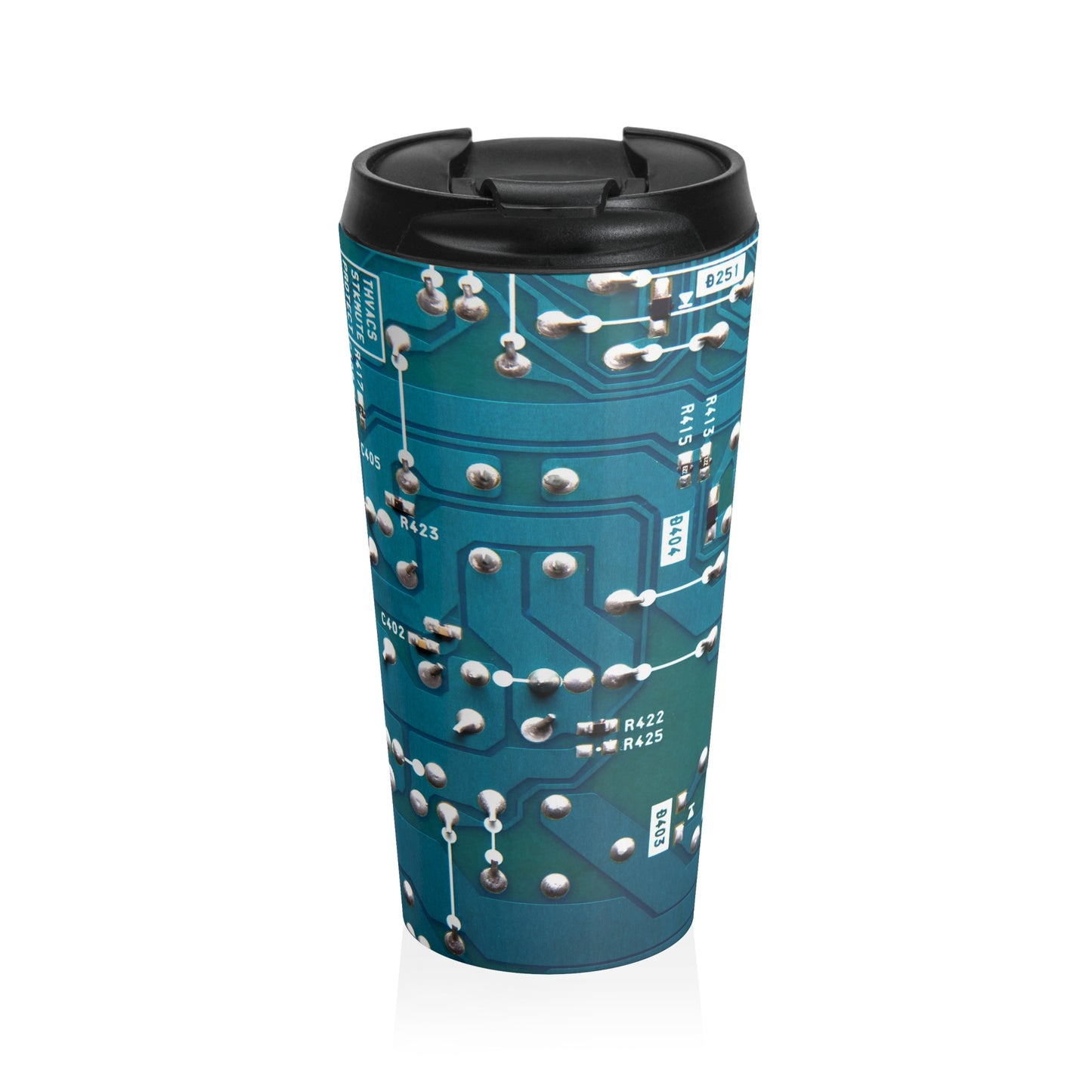 Blue Circuit Board Mug – 15oz Stainless Steel Travel Cup