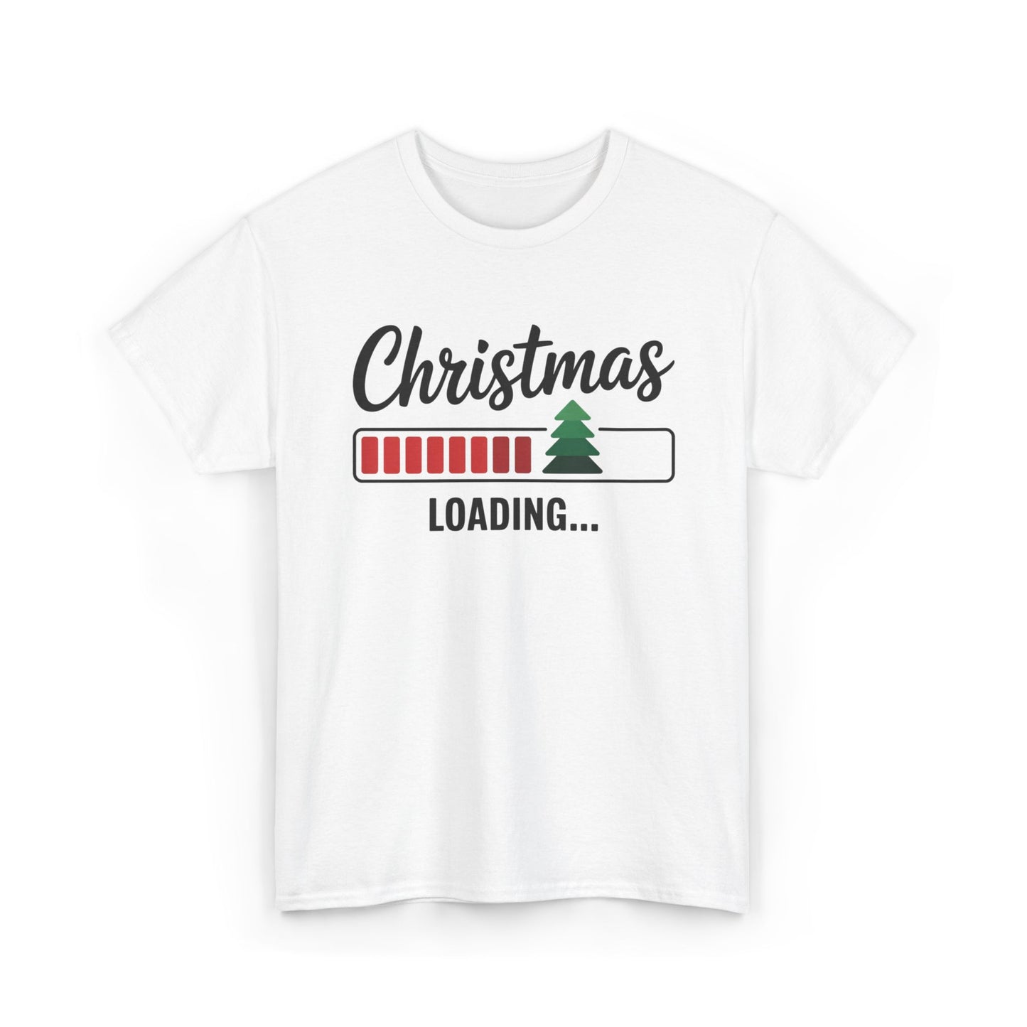 Christmas Loading Cotton T-Shirt – Funny Holiday Graphic Tee for Festive Cheer