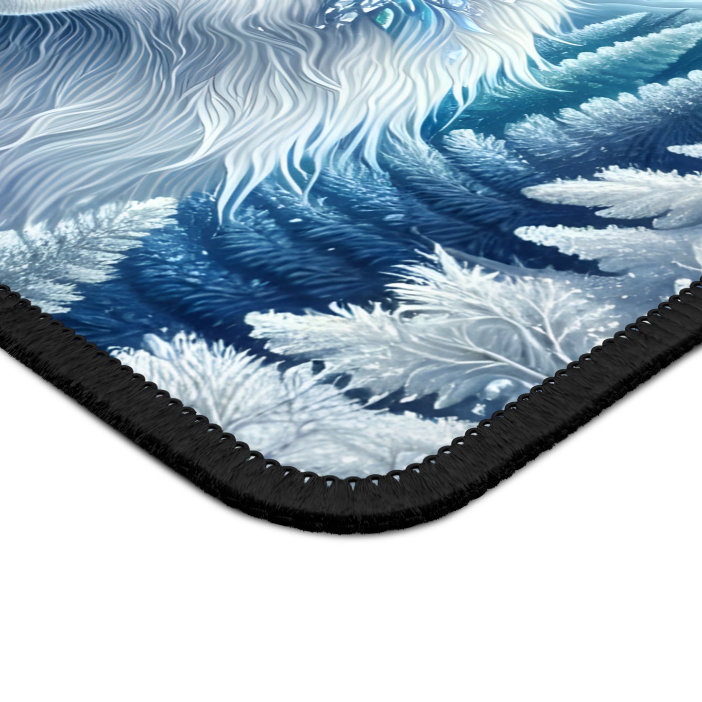 Arctic Moon Wolf Mouse Pad