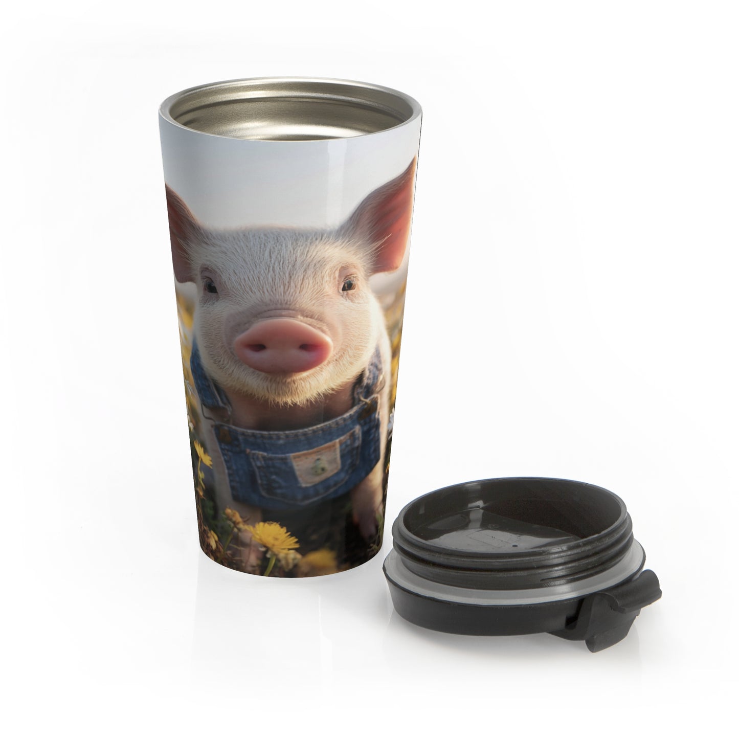Overalls Piglet Travel Mug