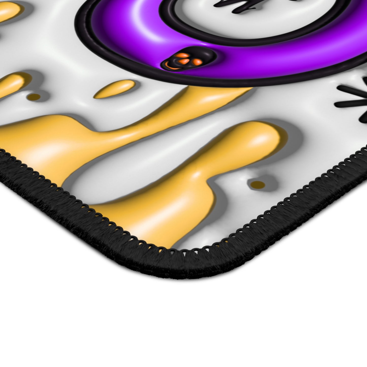 BOO Mouse Pad – 9x7 Neoprene Desk Mat with Halloween Letter Design and Spooky Drips