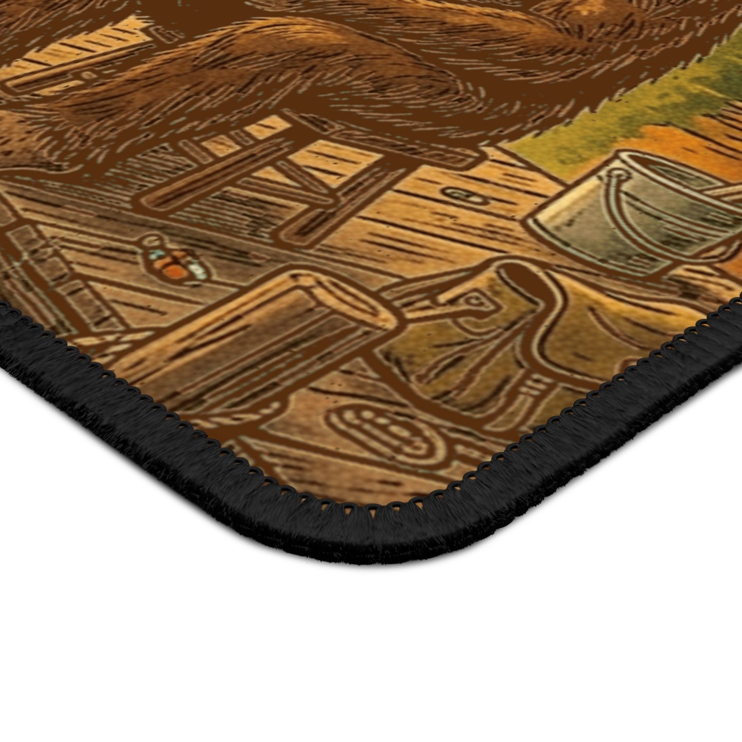 Bigfoot & Alien Fishing Mouse Pad