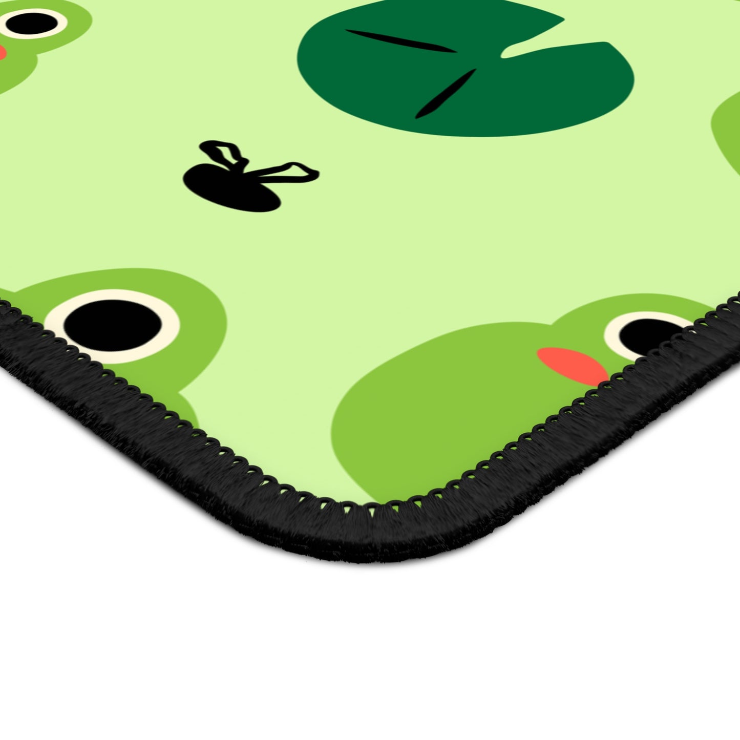 Hoppy Vibes Mouse Pad – 9x7 Neoprene Desk Mat with Cute Frog and Lily Pad Design
