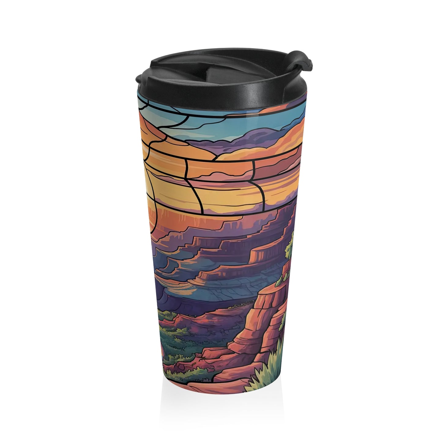 Southwest Sunset Mug – 15oz Stainless Steel Travel Cup