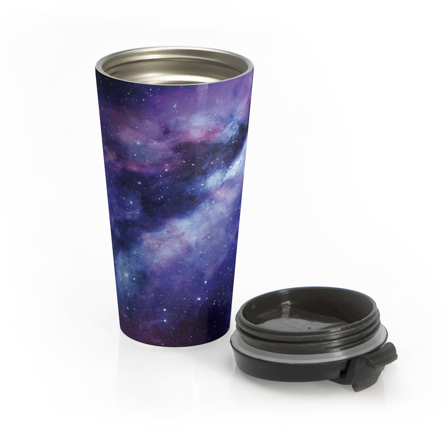 Violet Nebula Stainless Steel Travel Mug – 15oz