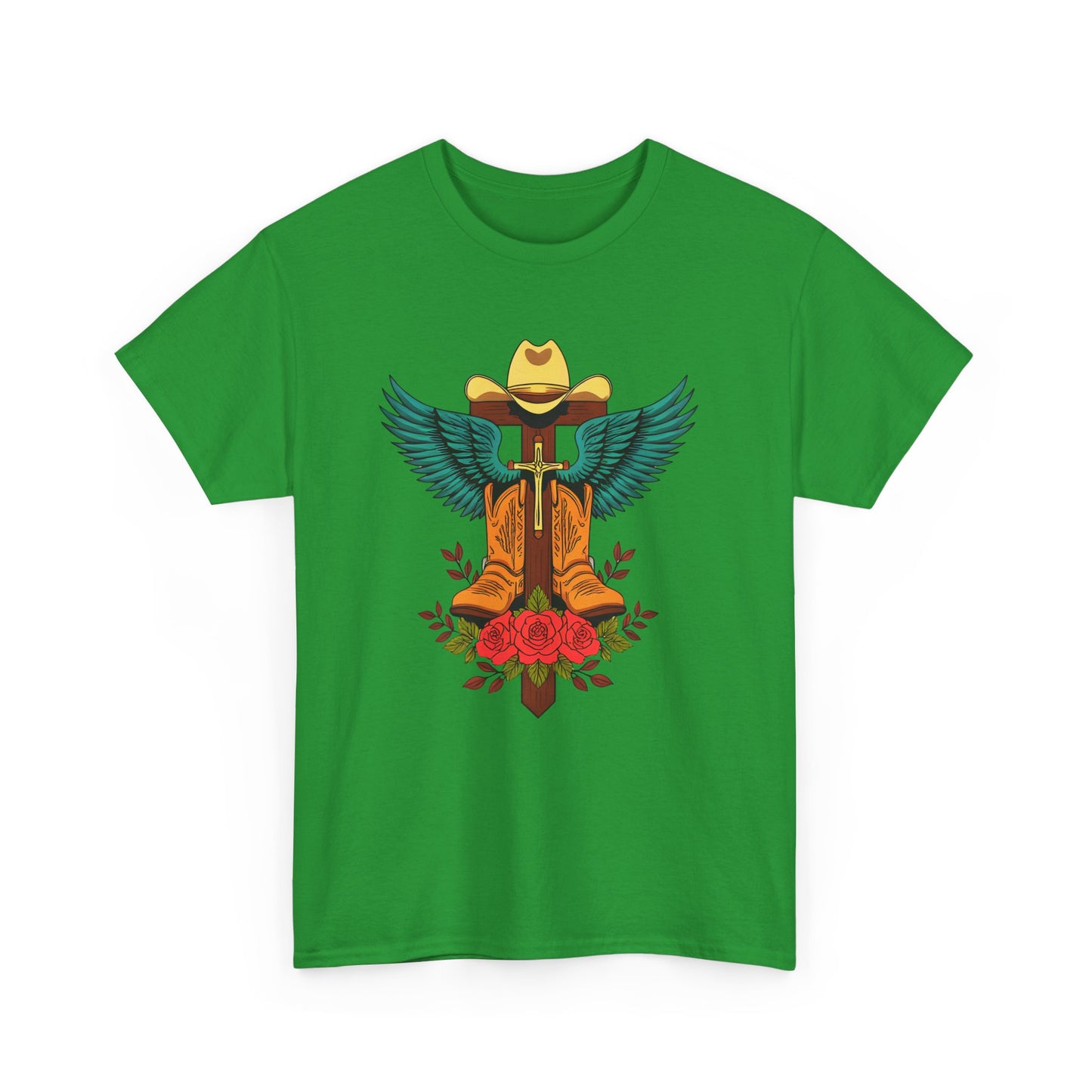 Cowboy Angel Shirt – Western Wings and Roses Tee