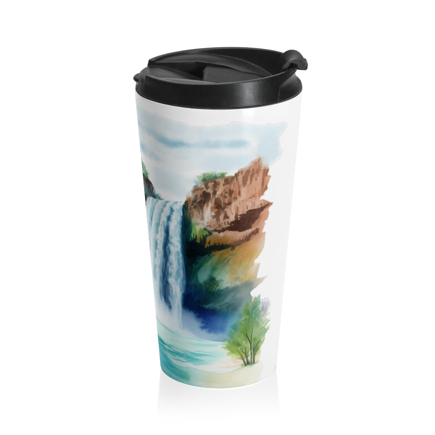 Waterfall Escape Mug – 15oz Stainless Steel Travel Cup