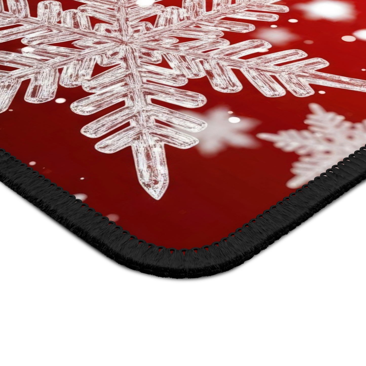 Classic Red Snowflake Christmas Mouse Pad