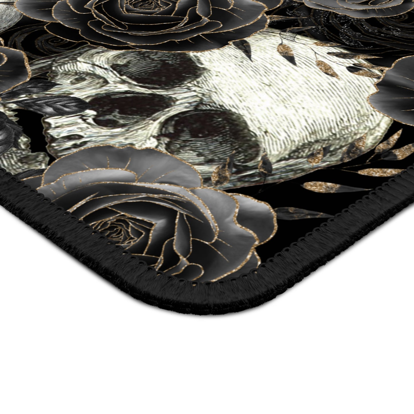 Black Flame Company Gothic Skull and Rose Gaming Mouse Pad – 9x7 Neoprene Desk Mat for Gamers and Witchy Workspaces