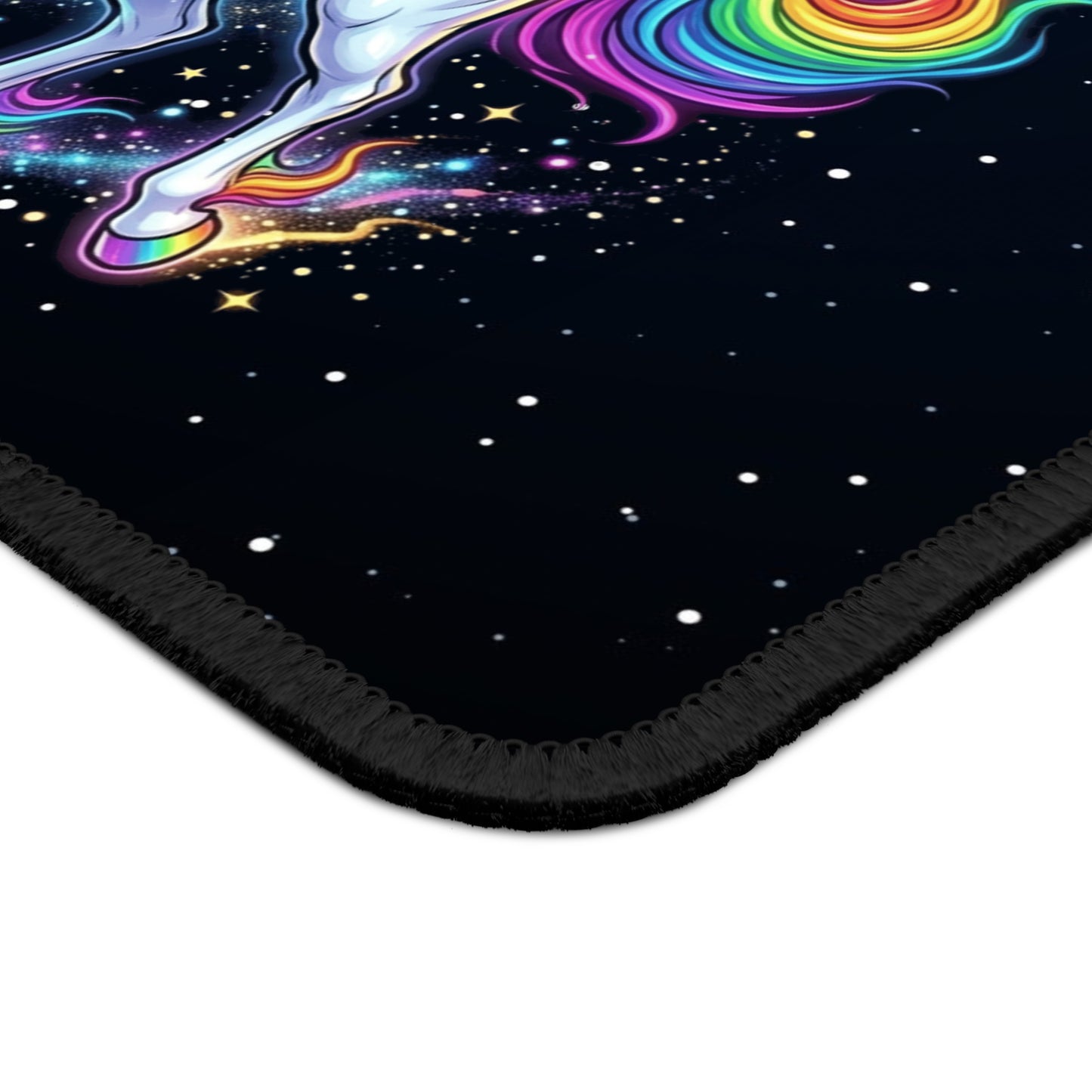 Bigfoot Riding a Rainbow Unicorn Mouse Pad