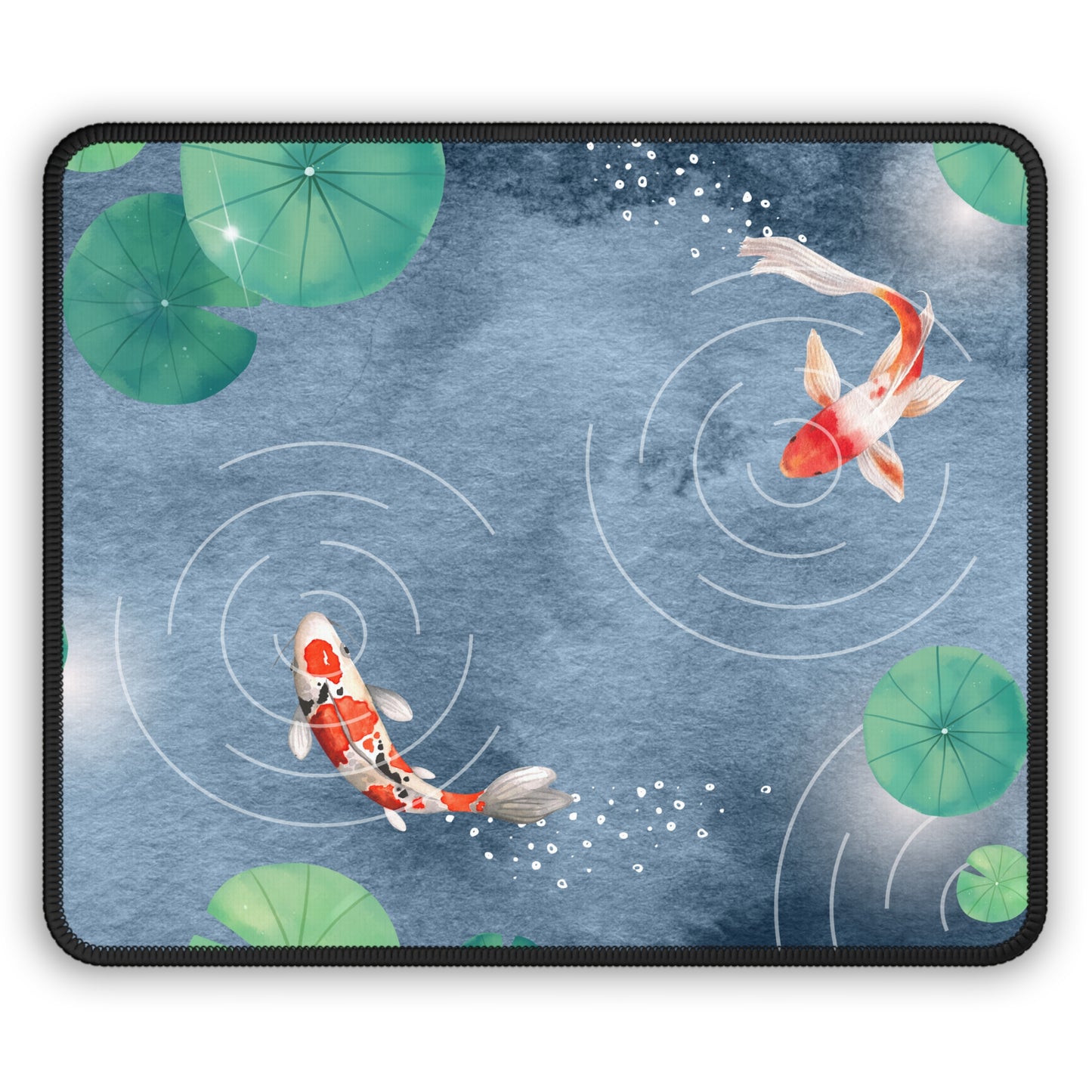 Tranquil Koi Pond Mouse Pad – 9x7 Neoprene Desk Mat with Serene Water and Lotus Design