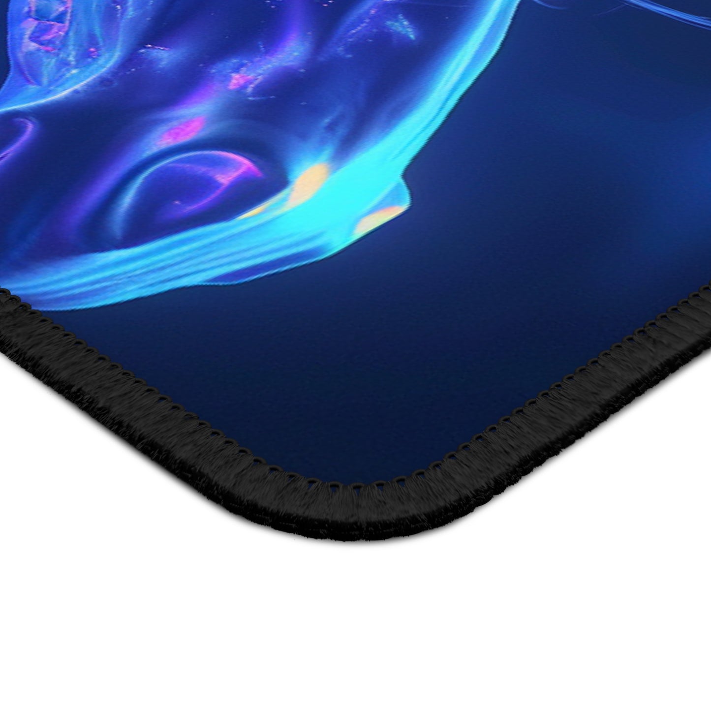 Electric Unicorn Mouse Pad – 9x7 Neoprene Desk Mat with Blue Neon Fantasy Design