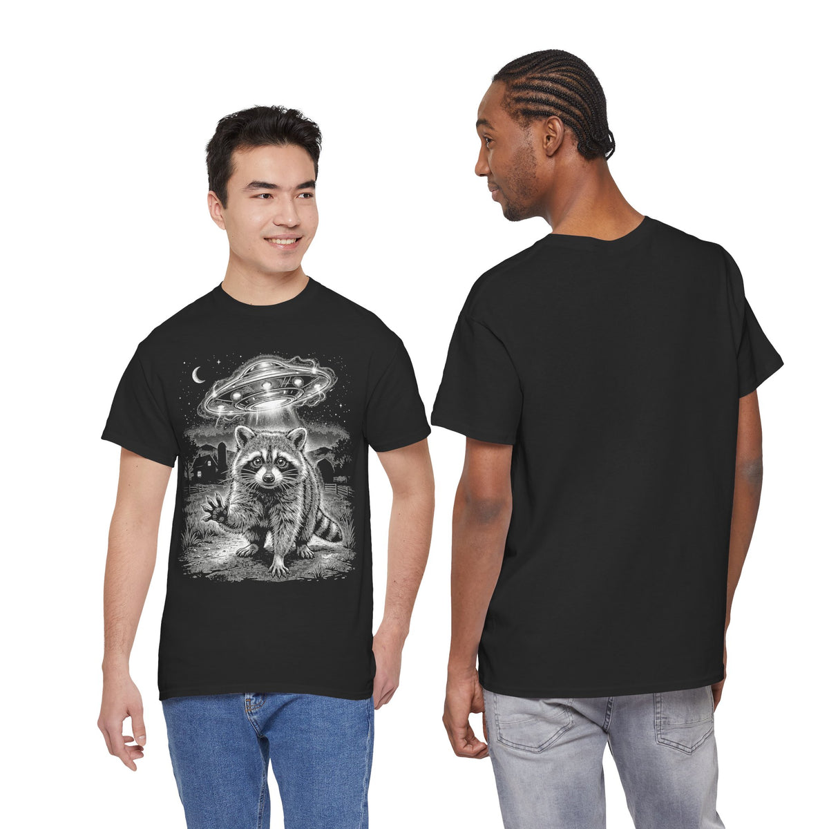 Alien Raccoon Abduction T-Shirt
