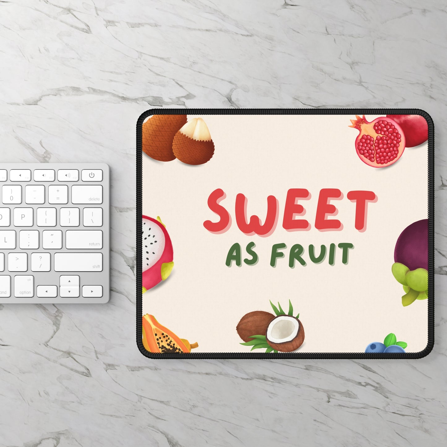 Sweet as Fruit Mouse Pad – 9x7 Neoprene Desk Mat with Colorful Tropical Design