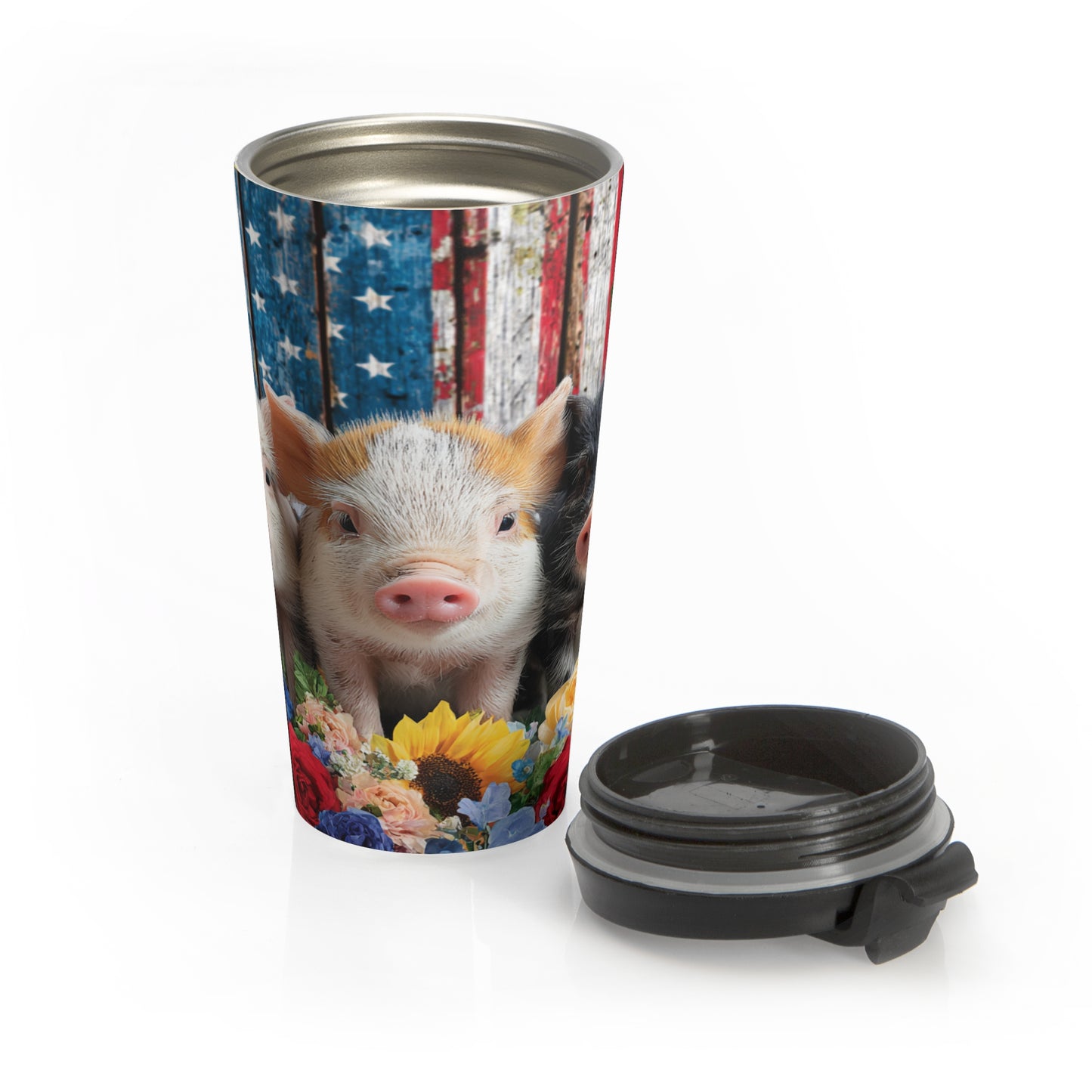 Patriotic Piglet Travel Mug