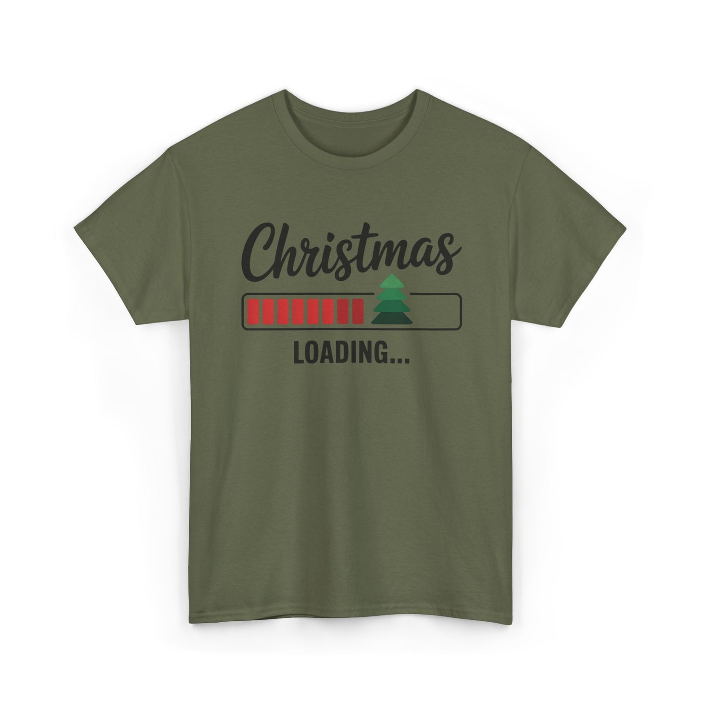 Christmas Loading Cotton T-Shirt – Funny Holiday Graphic Tee for Festive Cheer