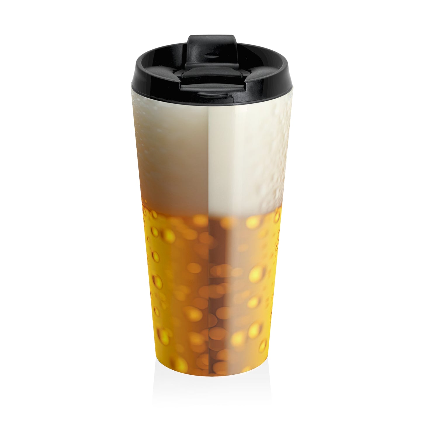 Beer Bubbles Stainless Steel Travel Mug – 15oz