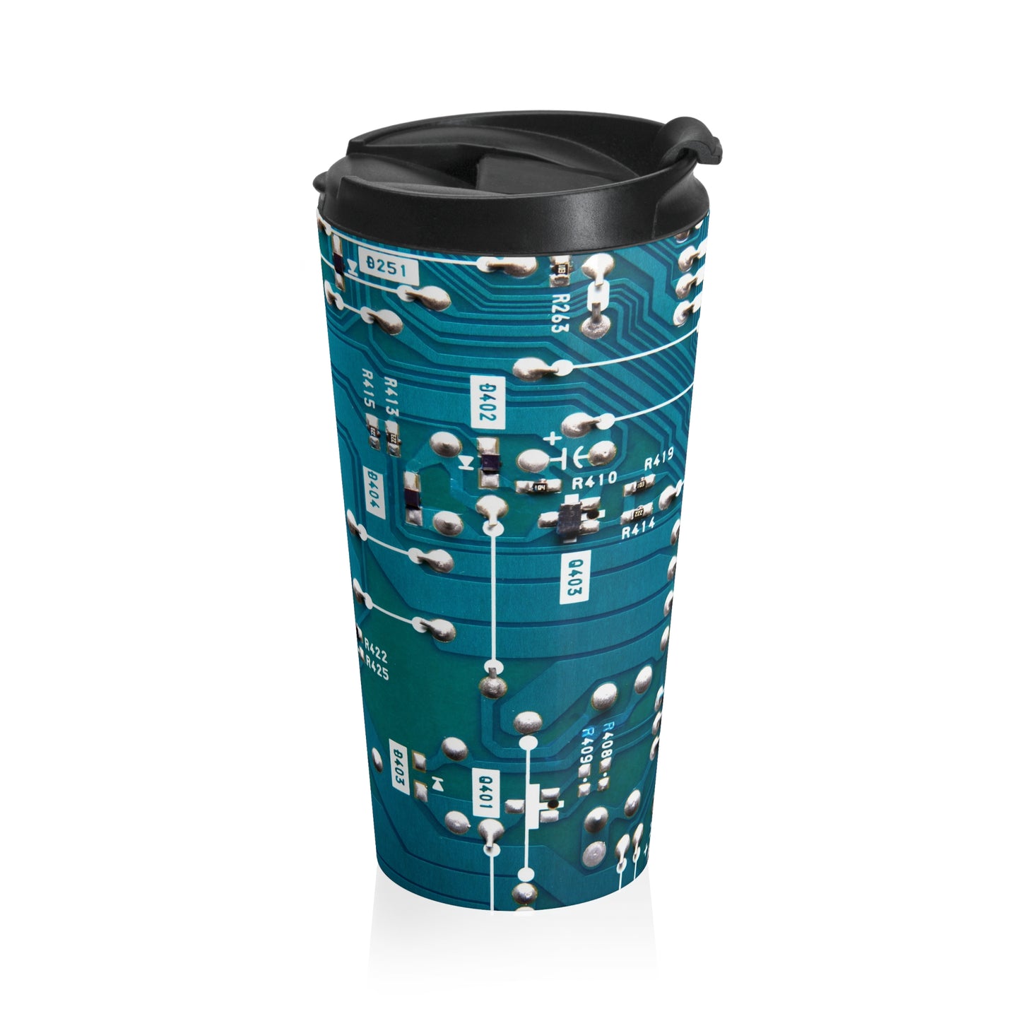 Blue Circuit Board Mug – 15oz Stainless Steel Travel Cup