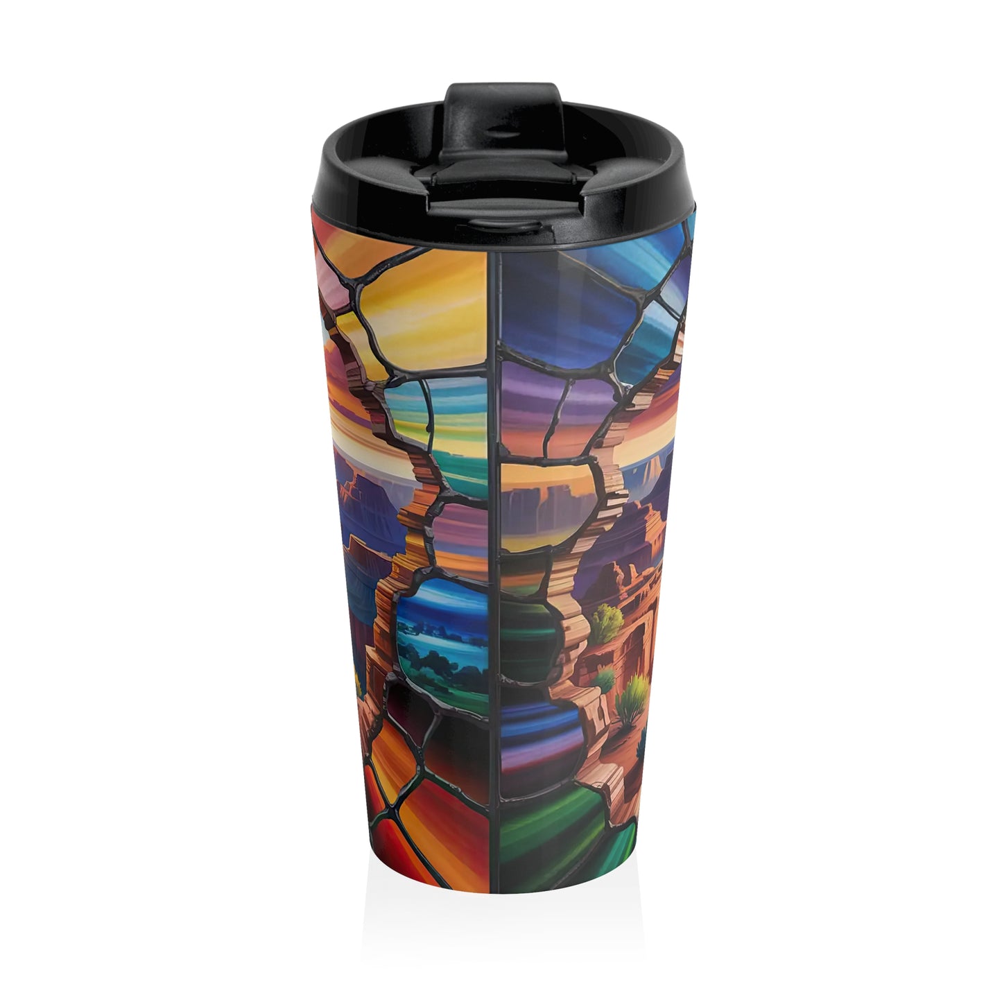 Stained Glass Canyon Mug – 15oz Stainless Steel Travel Cup