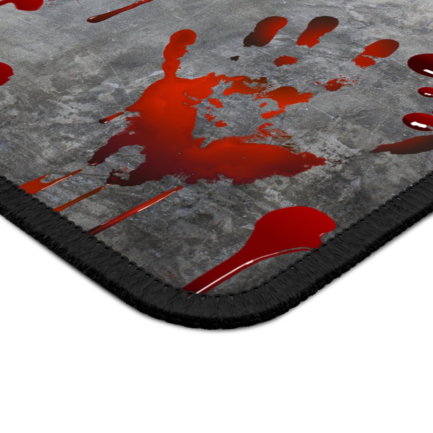 Bloody Handprints Horror Gaming Mouse Pad – 9x7 Neoprene Desk Mat for Gamers and Halloween Thrill Seekers 🩸🖤