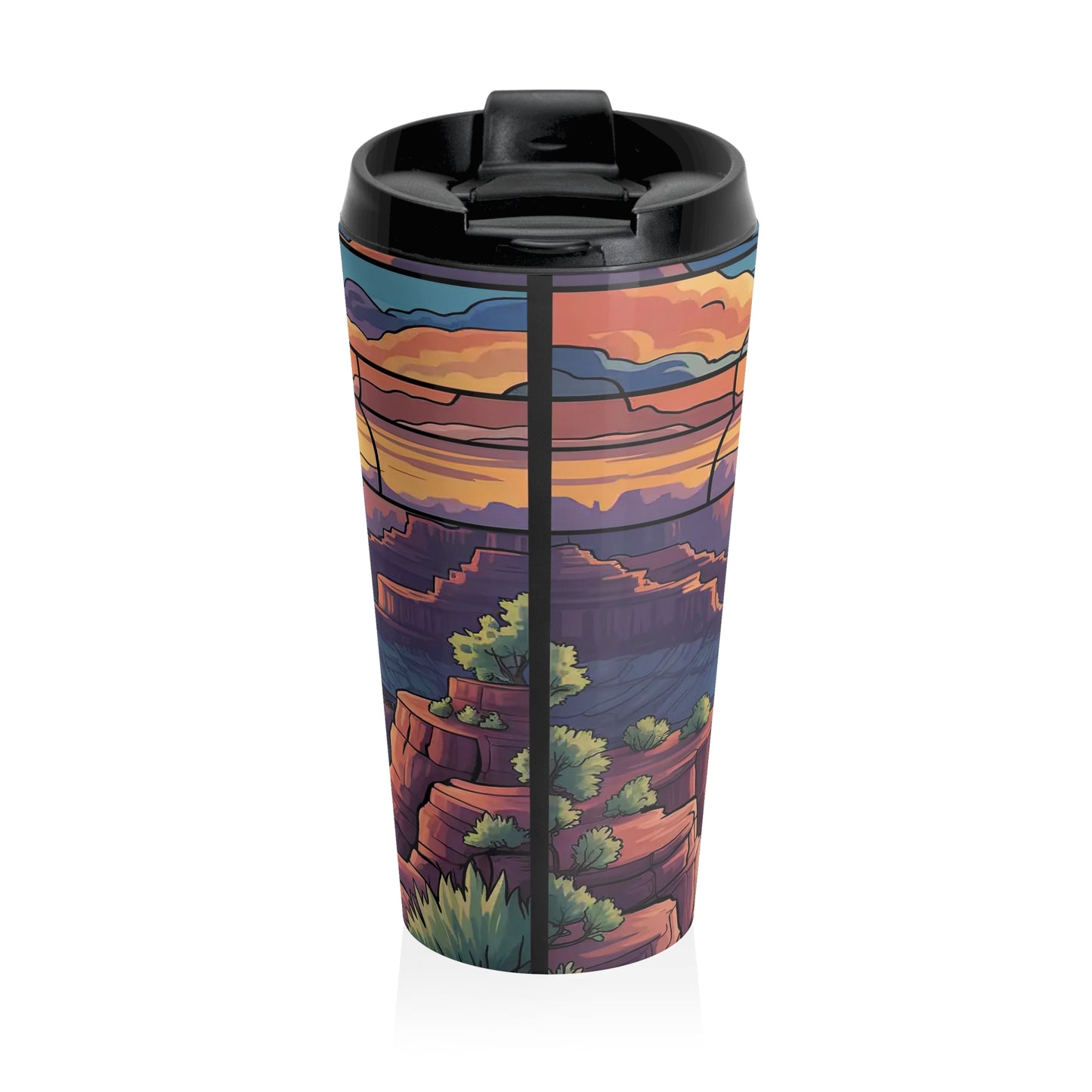 Southwest Sunset Mug – 15oz Stainless Steel Travel Cup