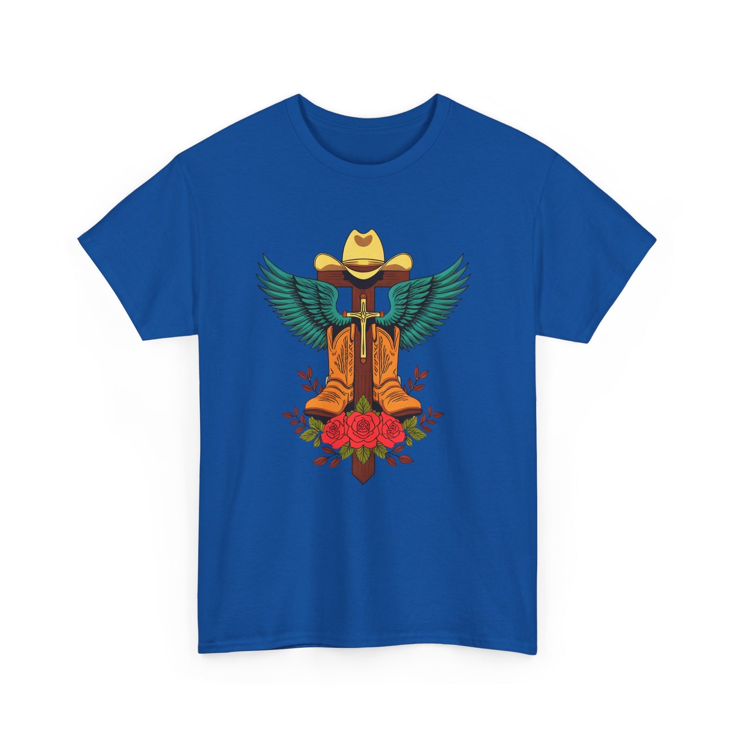Cowboy Angel Shirt – Western Wings and Roses Tee