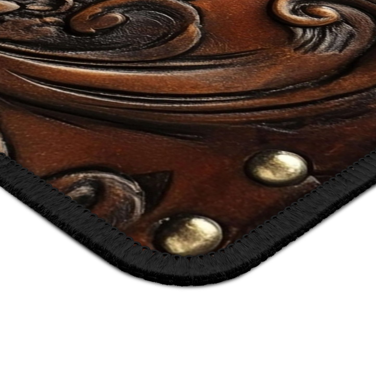Rustic Tooled Leather Mouse Pad