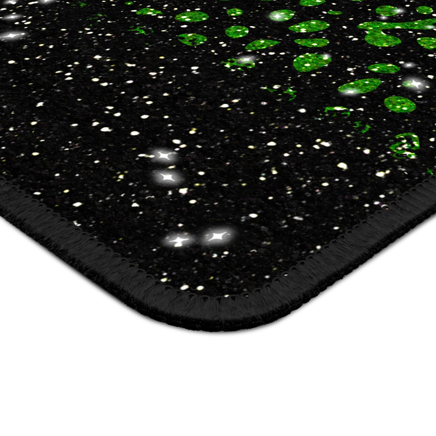 Emerald Sparkle Mouse Pad – 9x7 Neoprene Desk Mat with Green Glitter Design