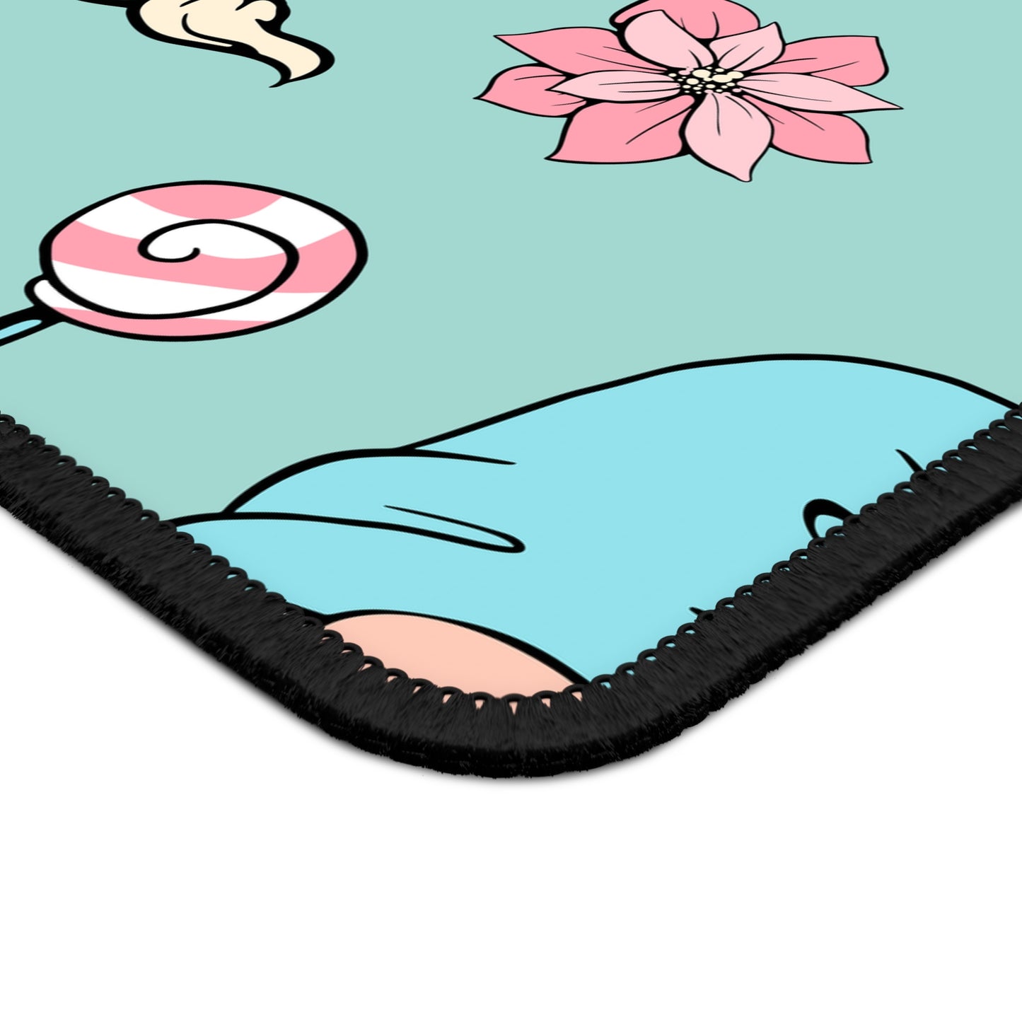 Candy Cane Gnome Mouse Pad – 9x7 Neoprene Desk Mat with Cute Holiday Design