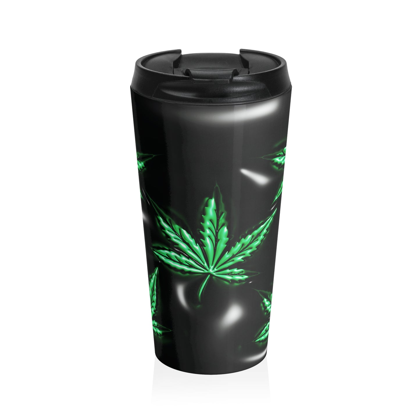 Neon Leaf Mug – 15oz Stainless Steel Travel Cup