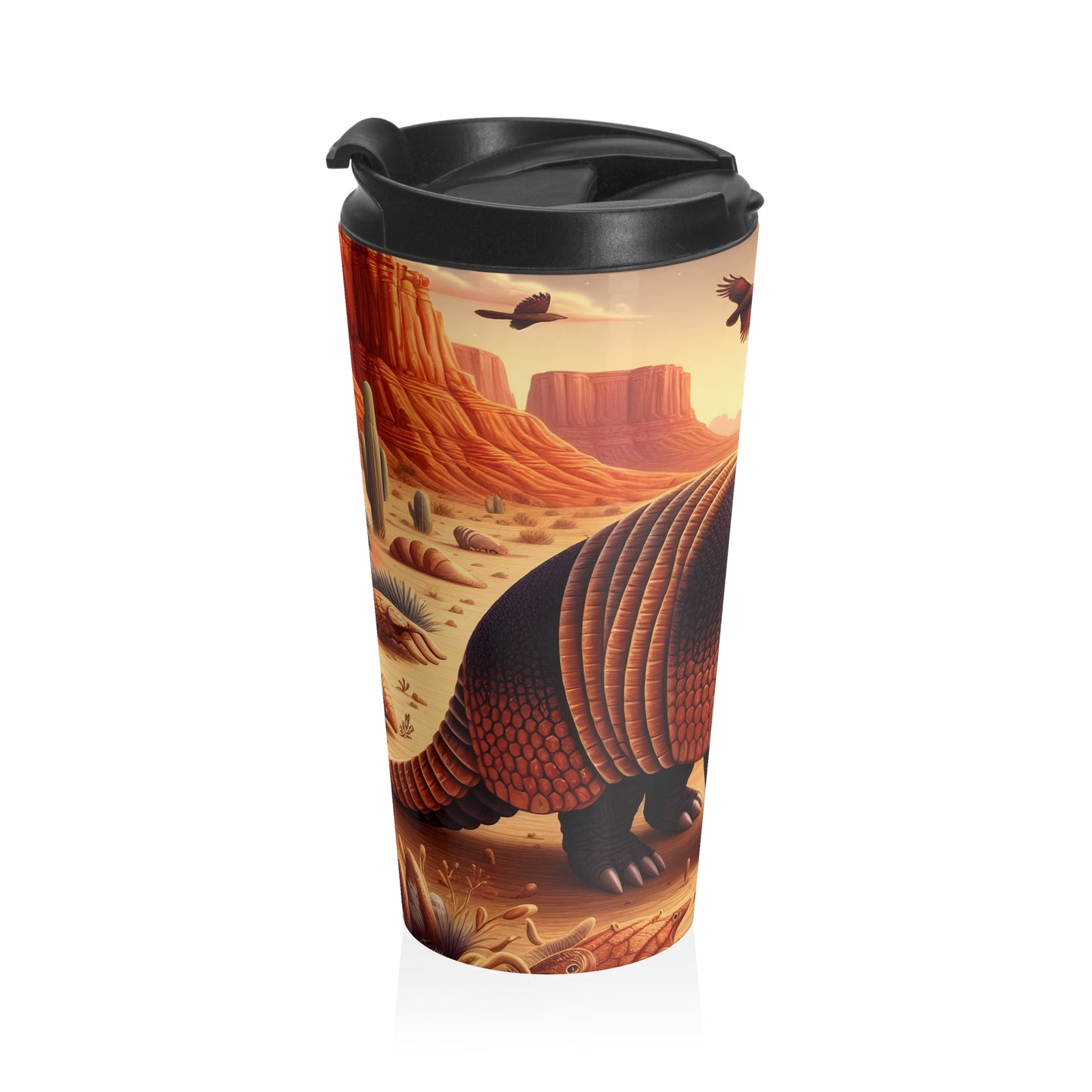 Desert Armadillo Mug – 15oz Stainless Steel Travel Cup